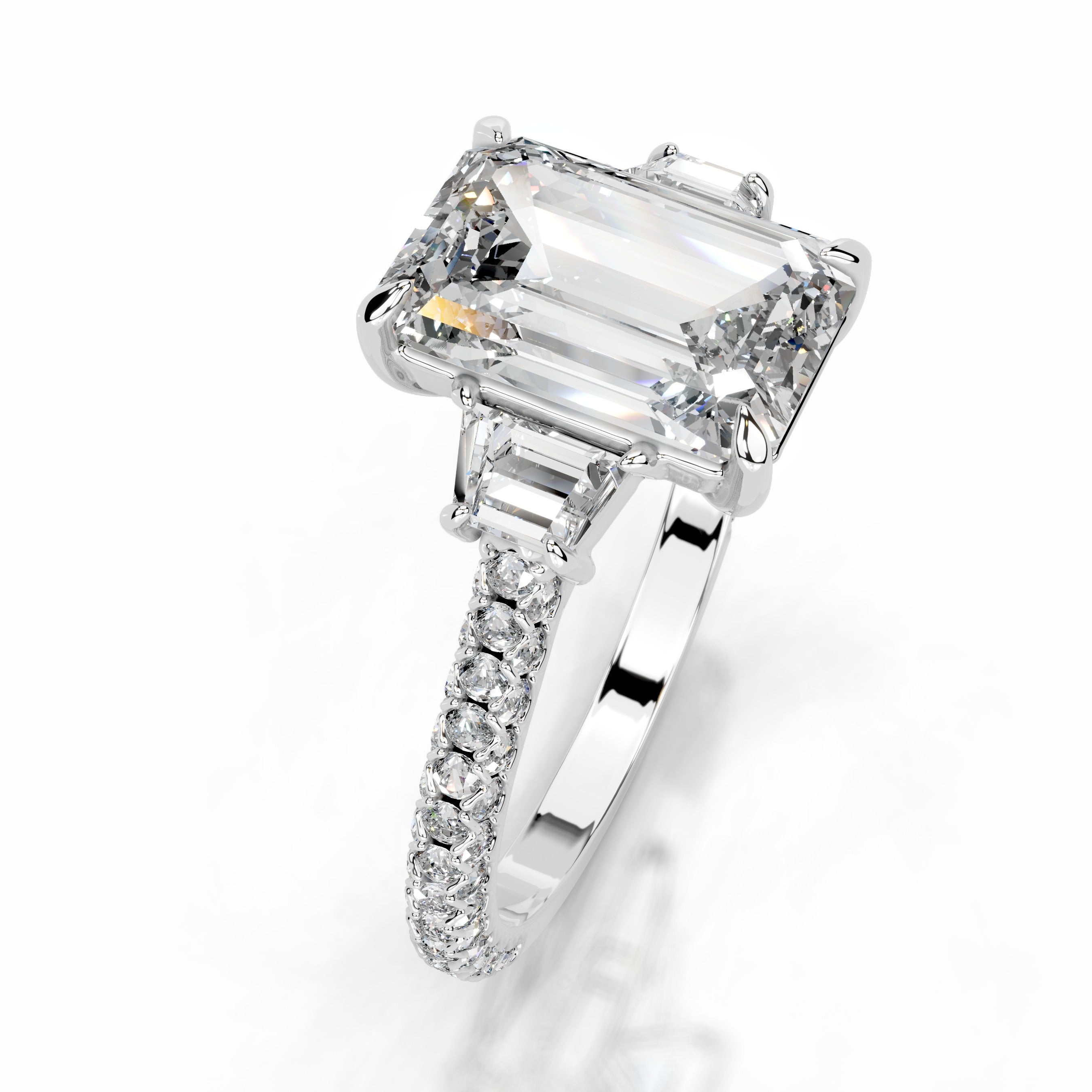 Cruz Diamond Engagement Ring - 14 White Gold