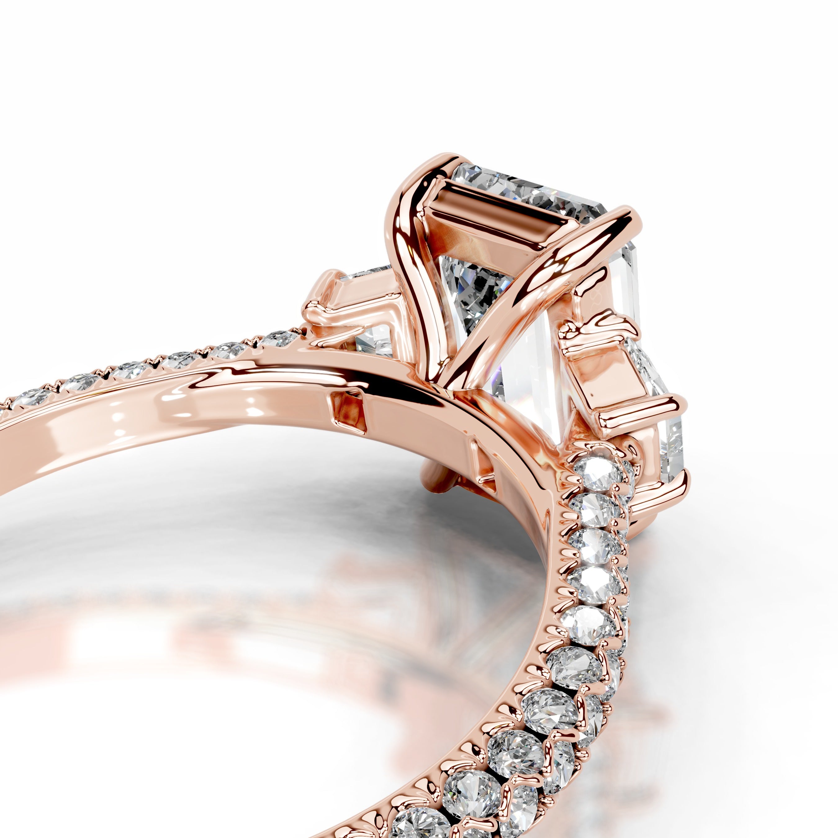 Cruz Diamond Engagement Ring - 14K Rose Gold