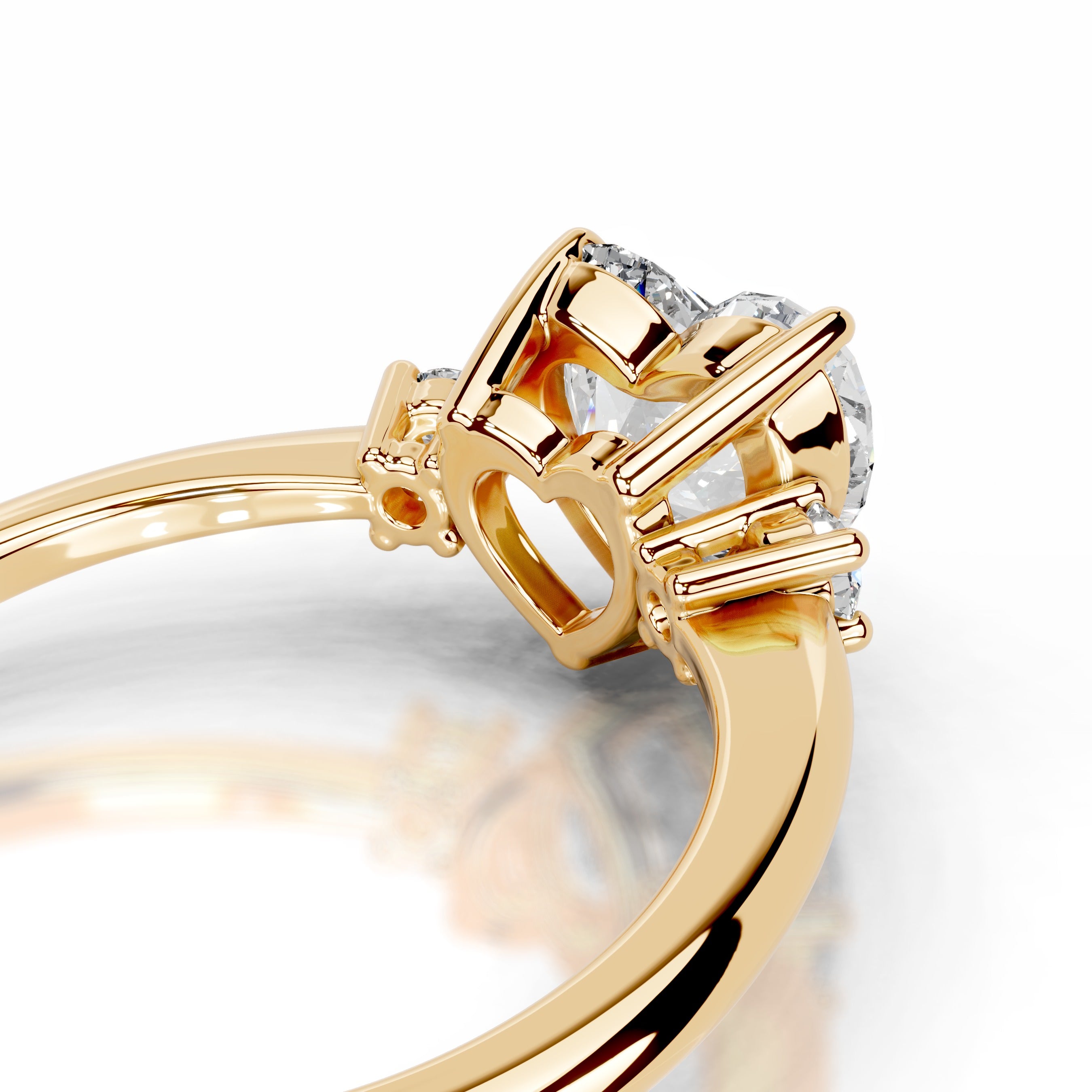 Dalila Diamond Engagement Ring - 18K Yellow Gold