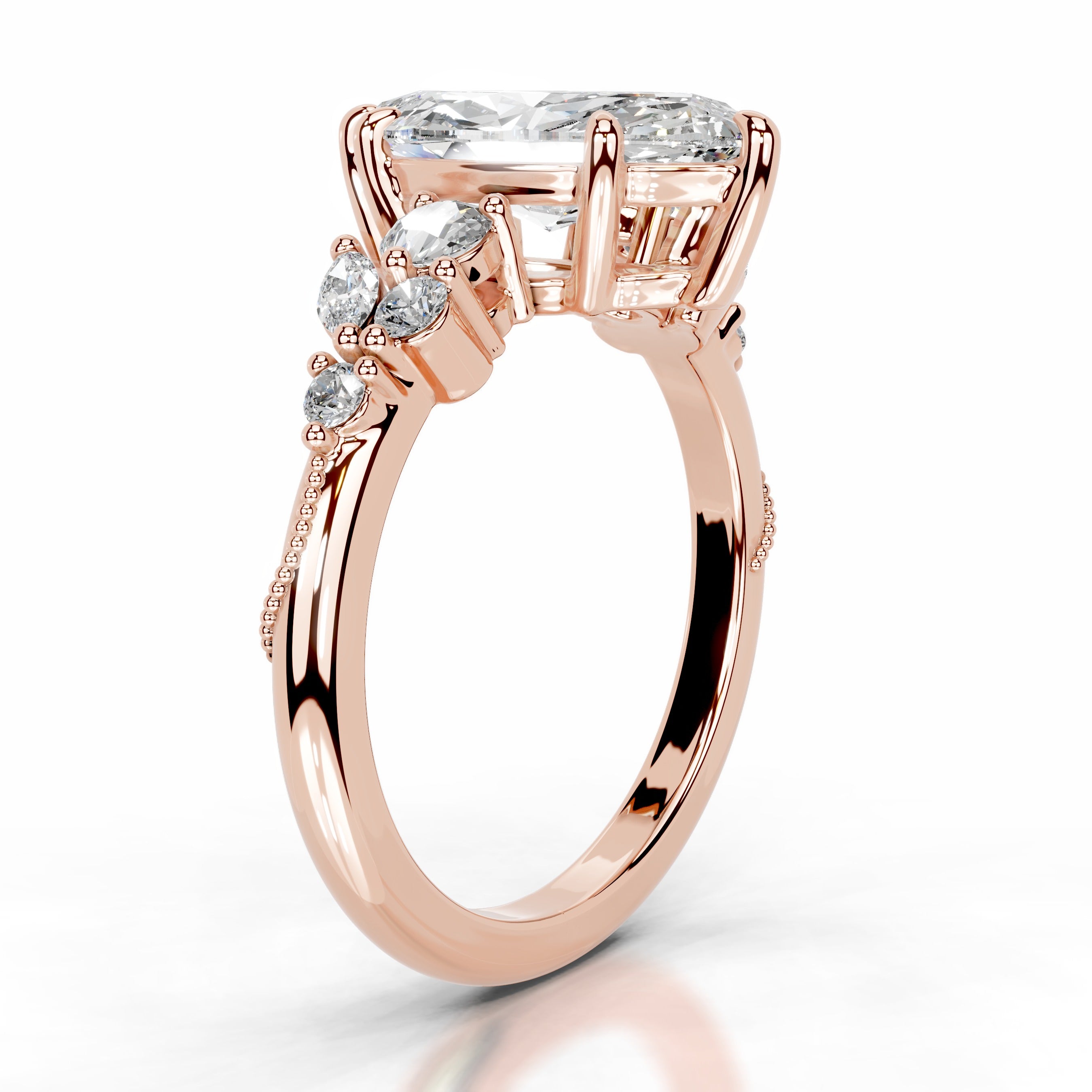 Eduarda Diamond Engagement Ring - 14K Rose Gold