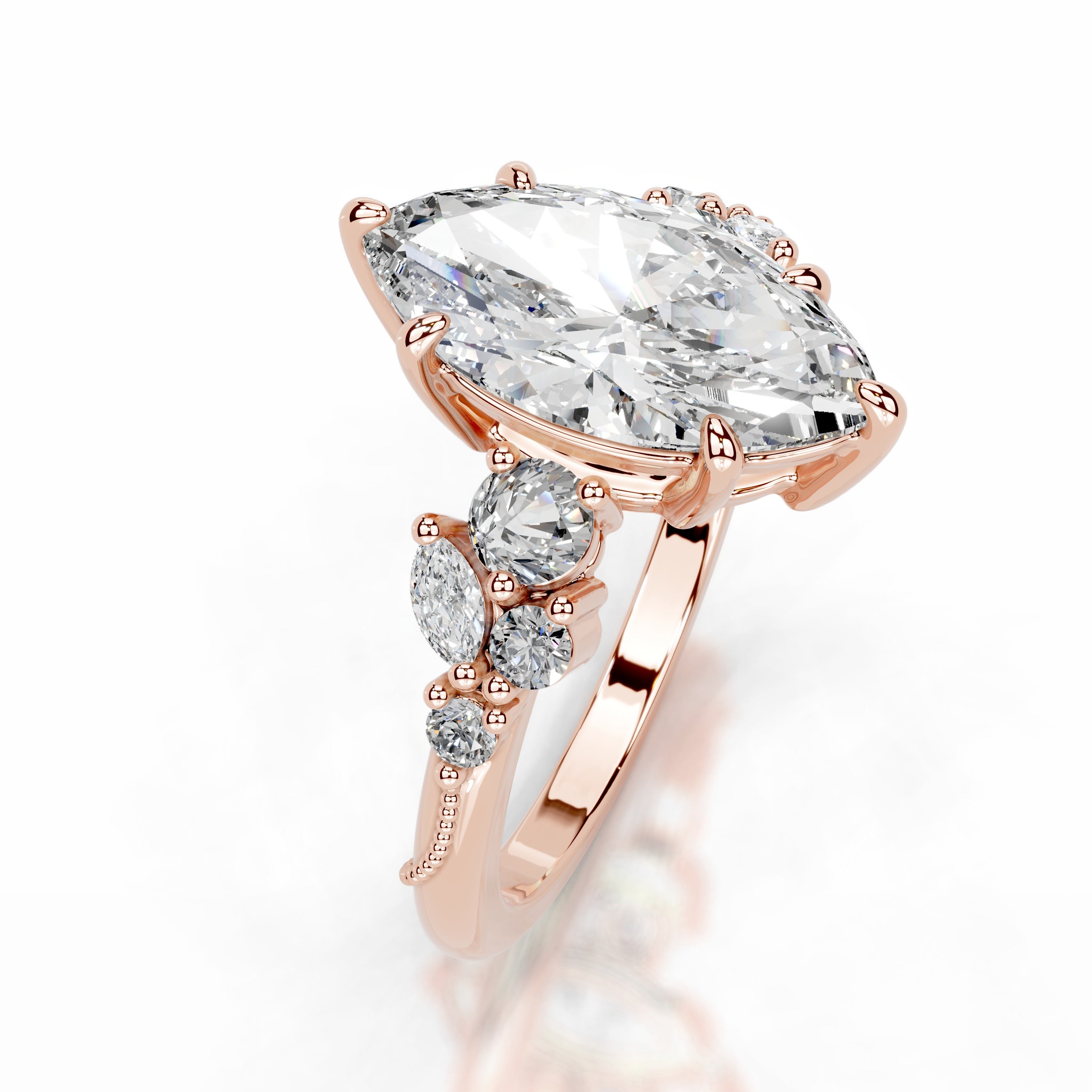 Eduarda Diamond Engagement Ring - 14K Rose Gold