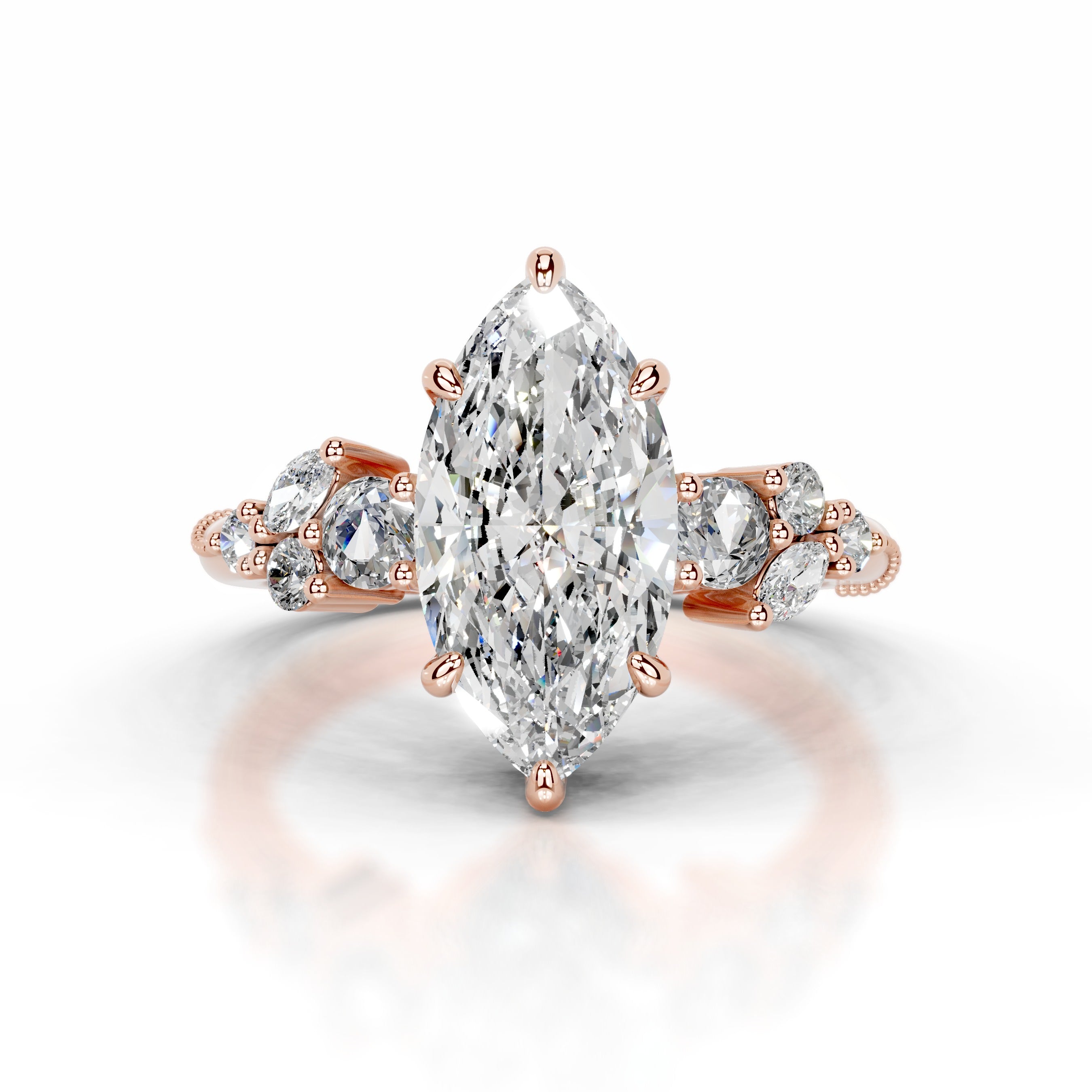 Eduarda Diamond Engagement Ring - 14K Rose Gold