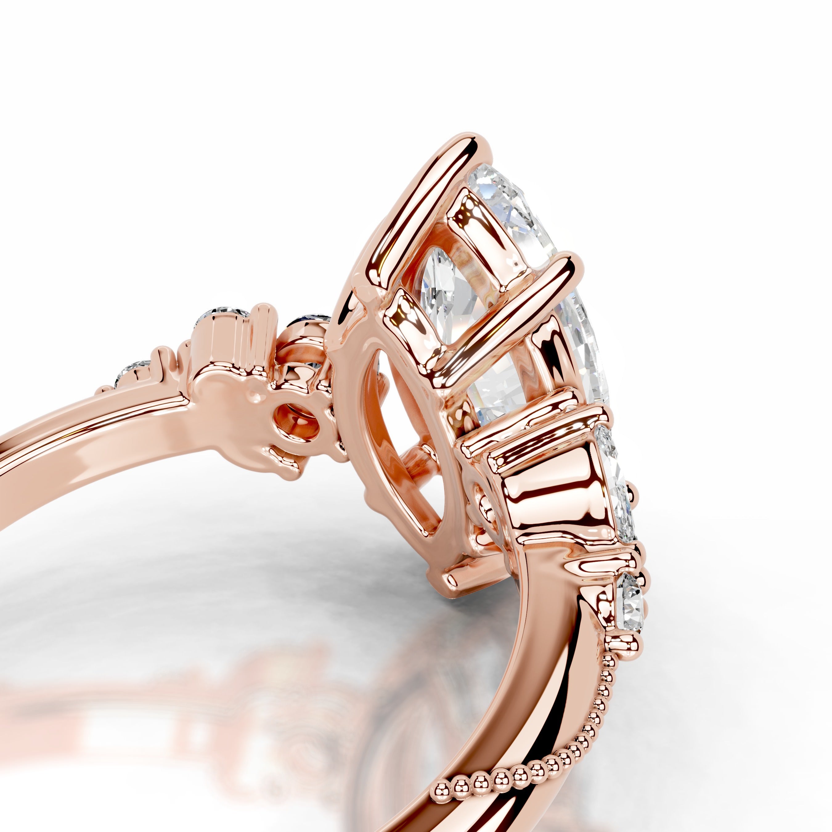 Eduarda Diamond Engagement Ring - 14K Rose Gold