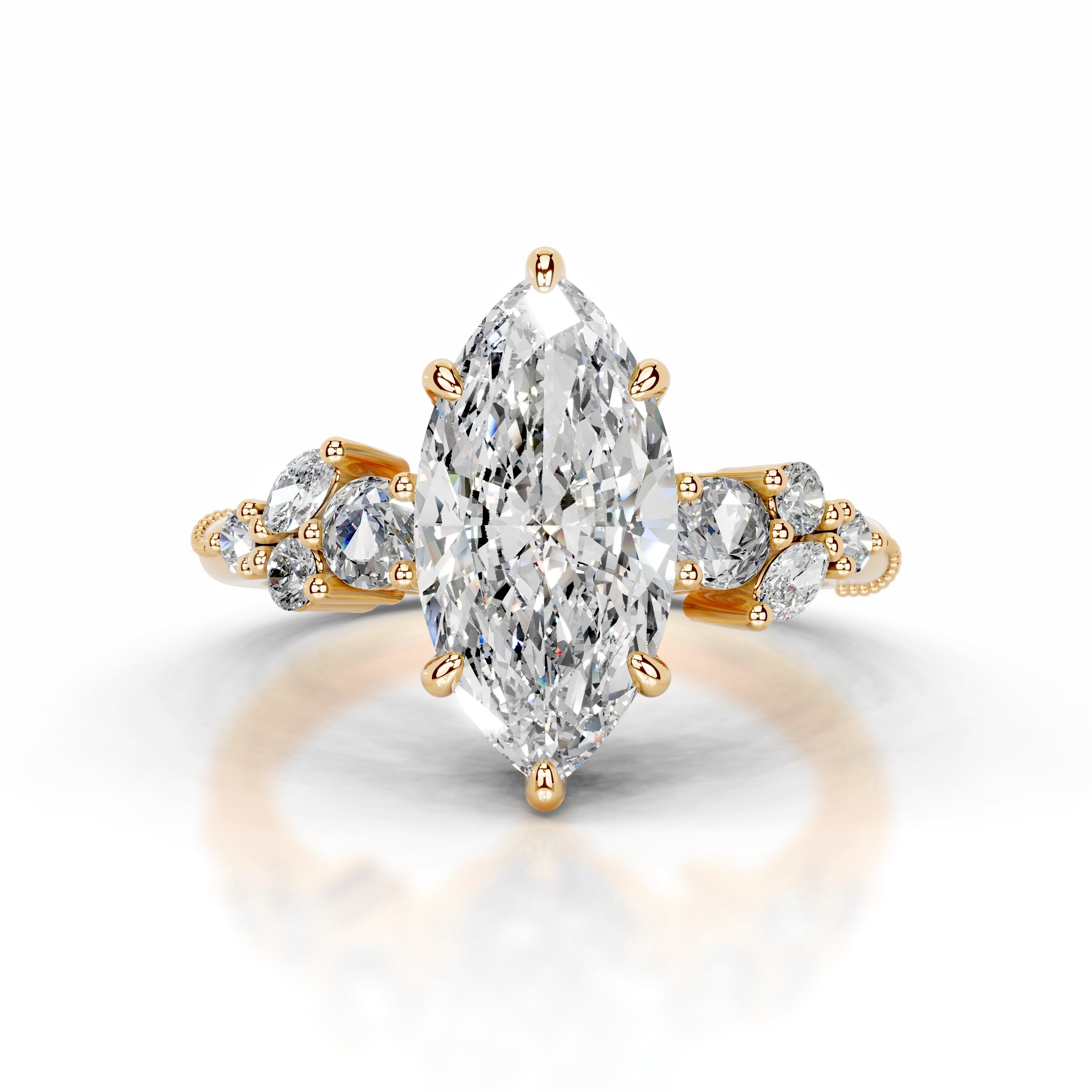 Eduarda Diamond Engagement Ring - 18K Yellow Gold