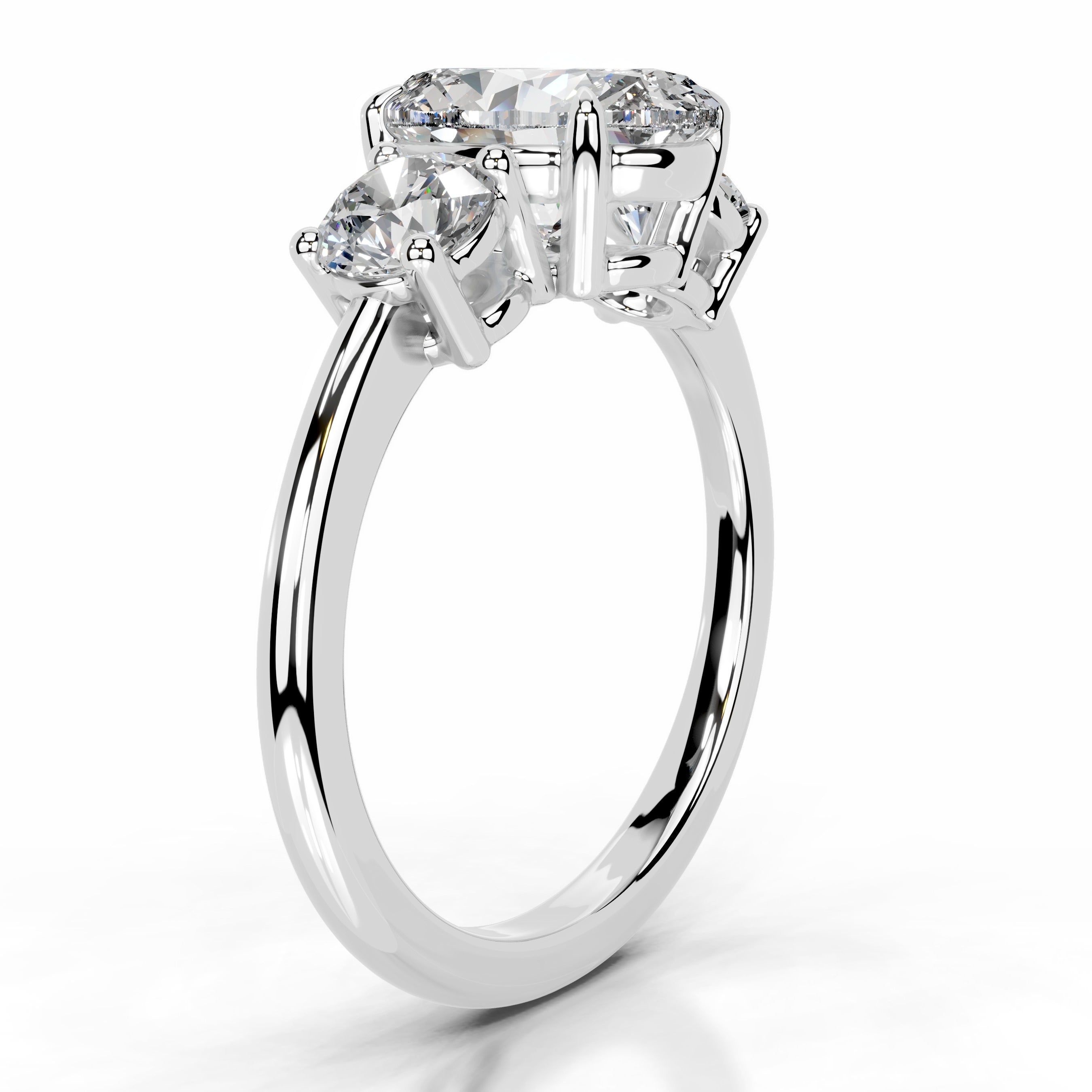 Emanuela Diamond Engagement Ring - 18K White Gold