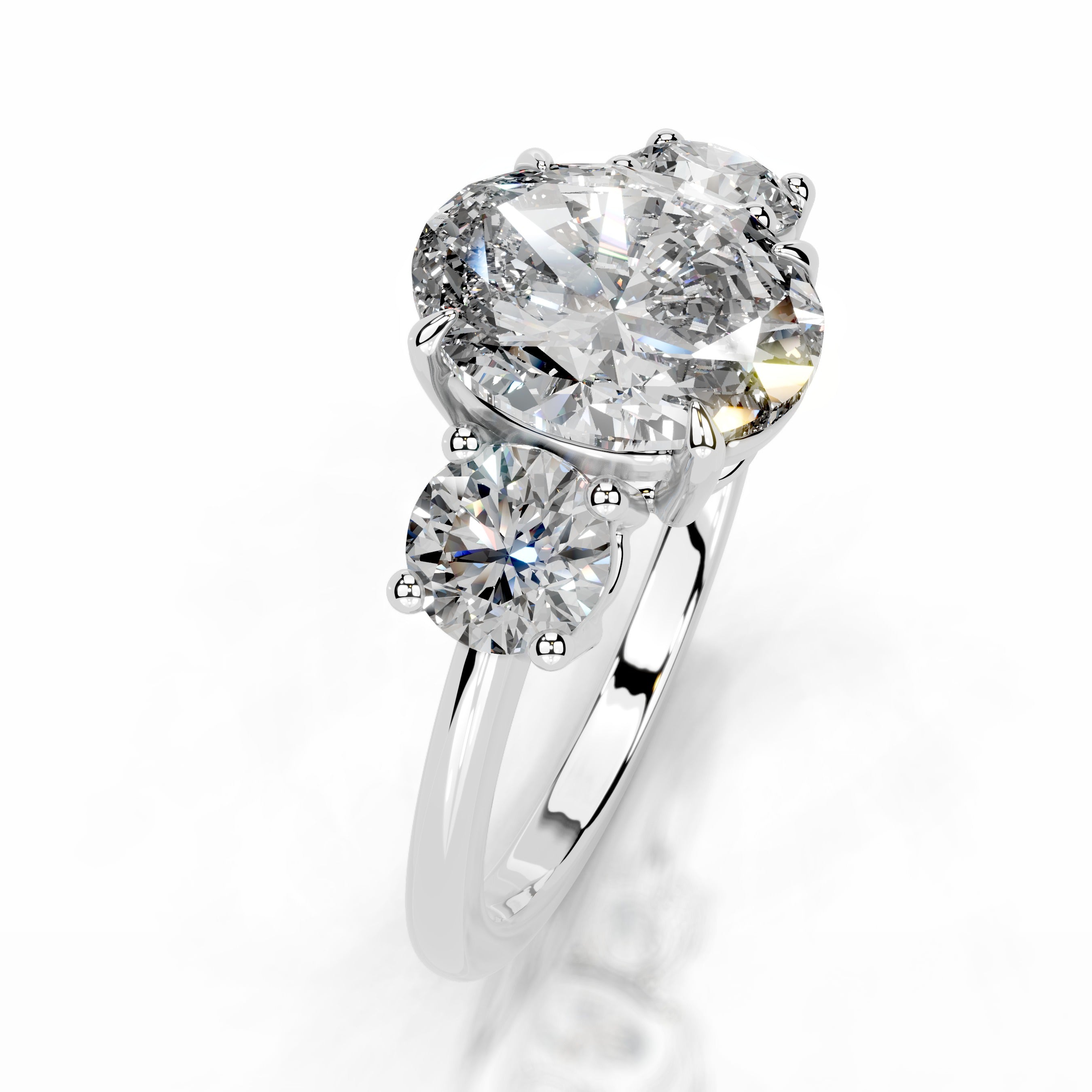 Emanuela Diamond Engagement Ring - 18K White Gold