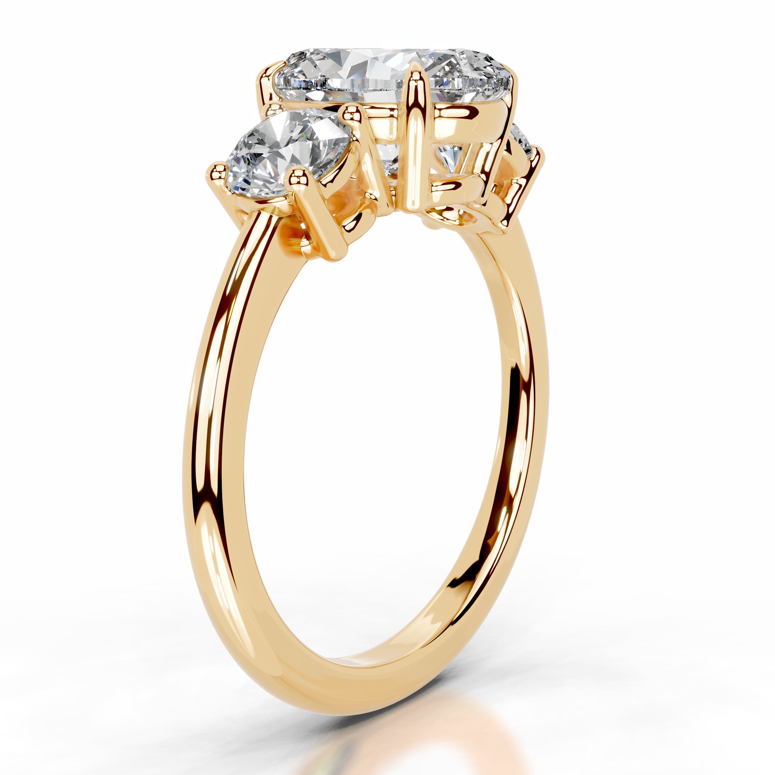 Emanuela Diamond Engagement Ring - 18K Yellow Gold