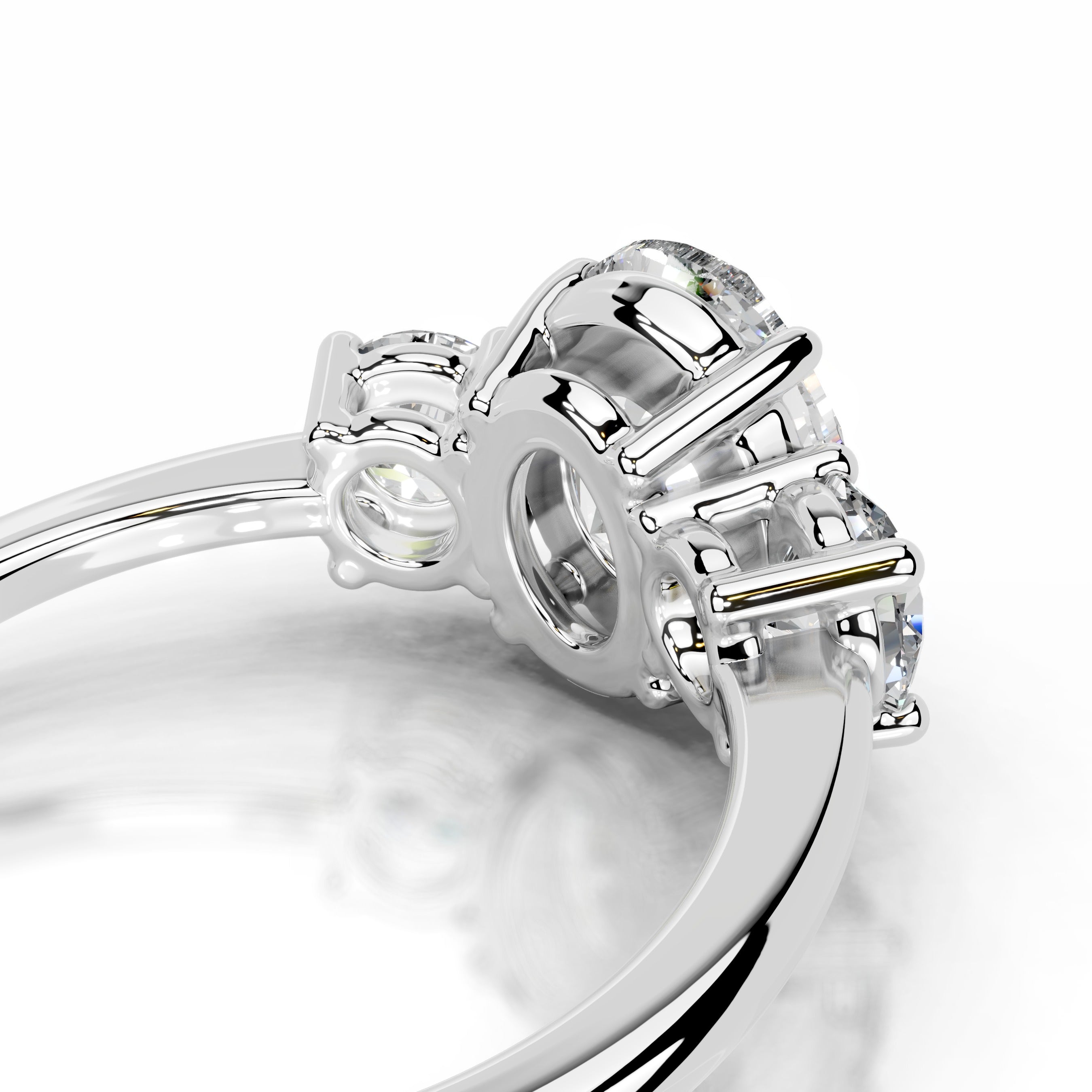 Emanuela Diamond Engagement Ring - 18K White Gold