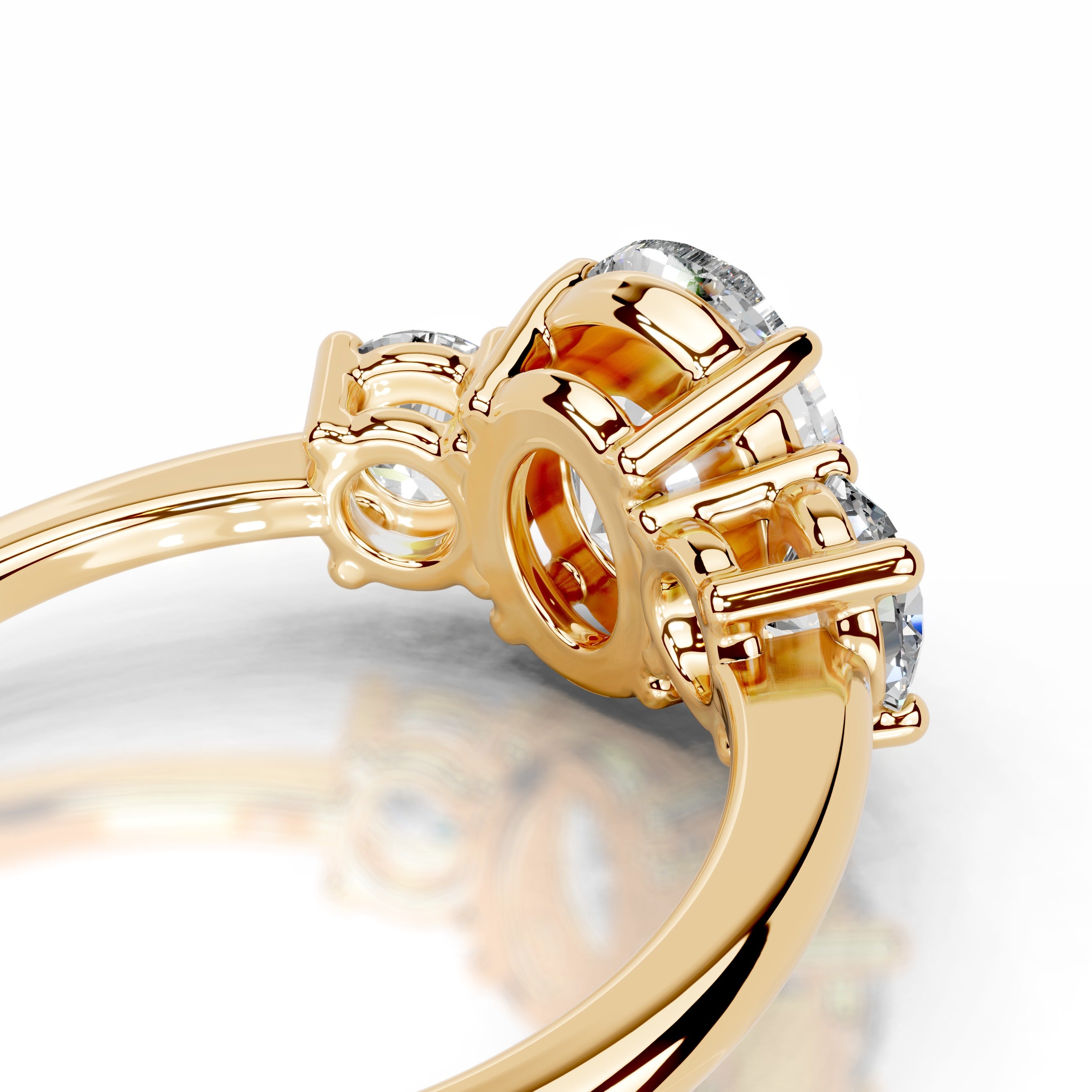 Emanuela Diamond Engagement Ring - 18K Yellow Gold