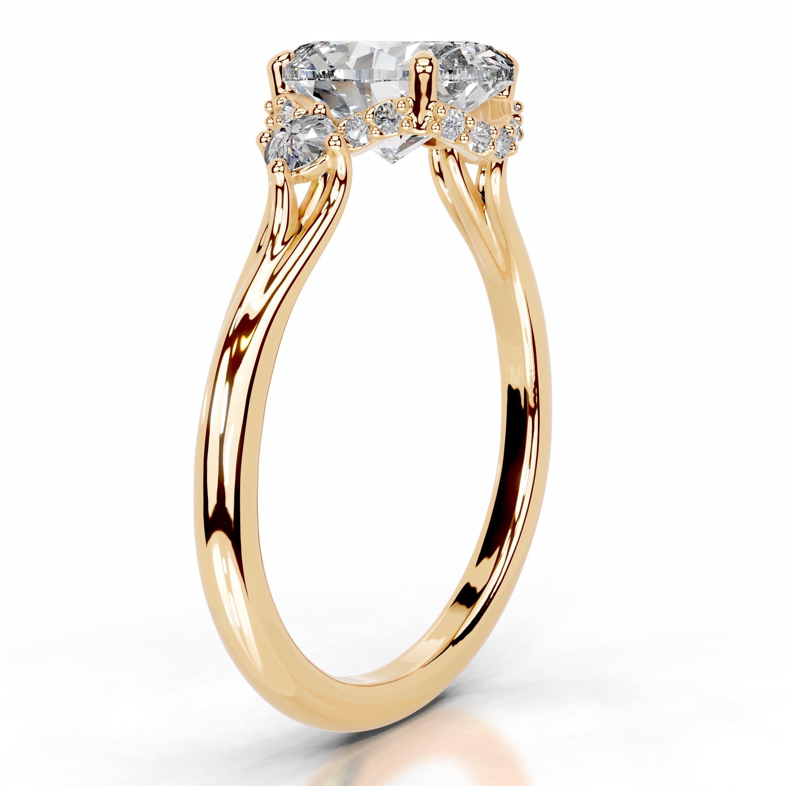 Antonia Diamond Engagement Ring - 18K Yellow Gold