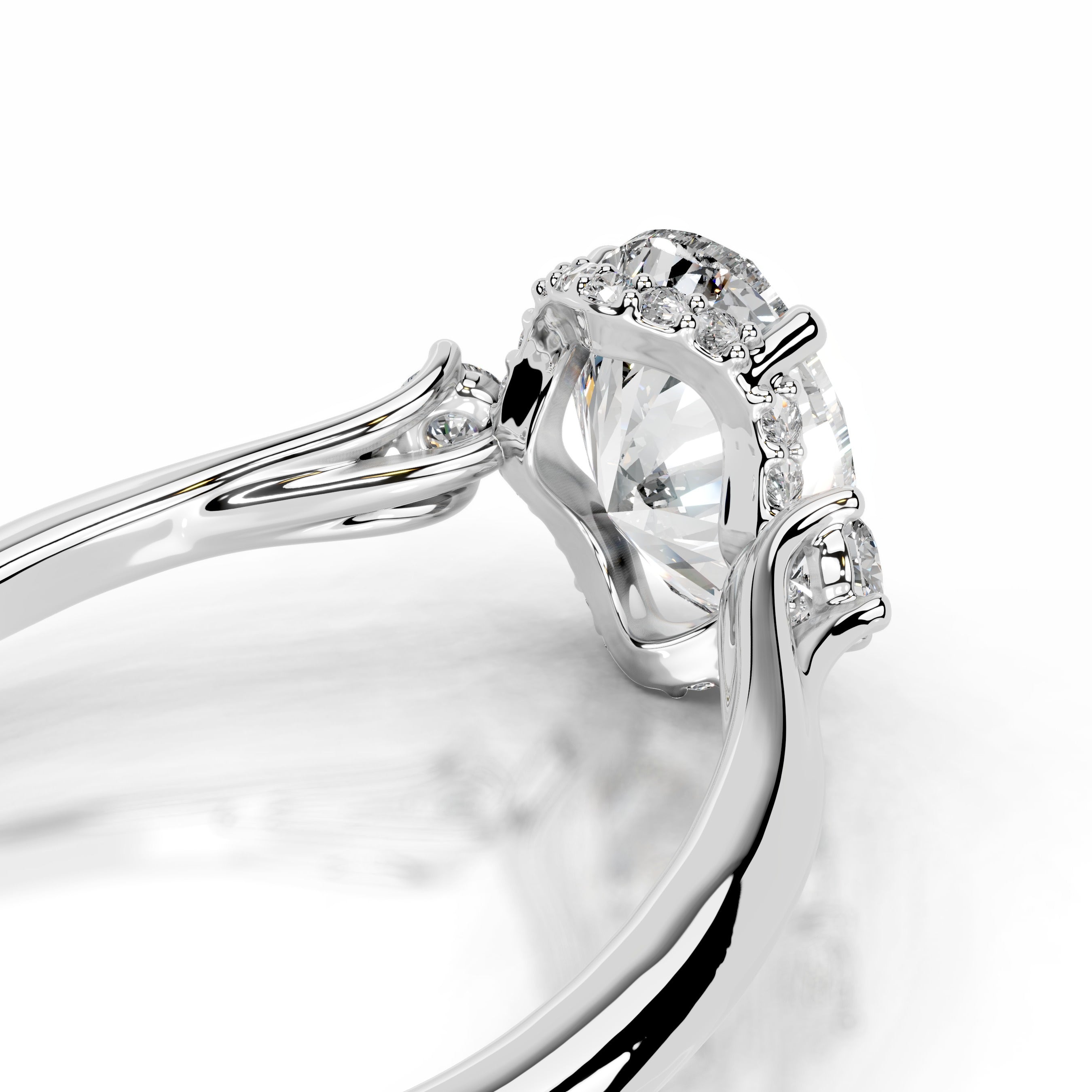 Antonia Diamond Engagement Ring - 18K White Gold