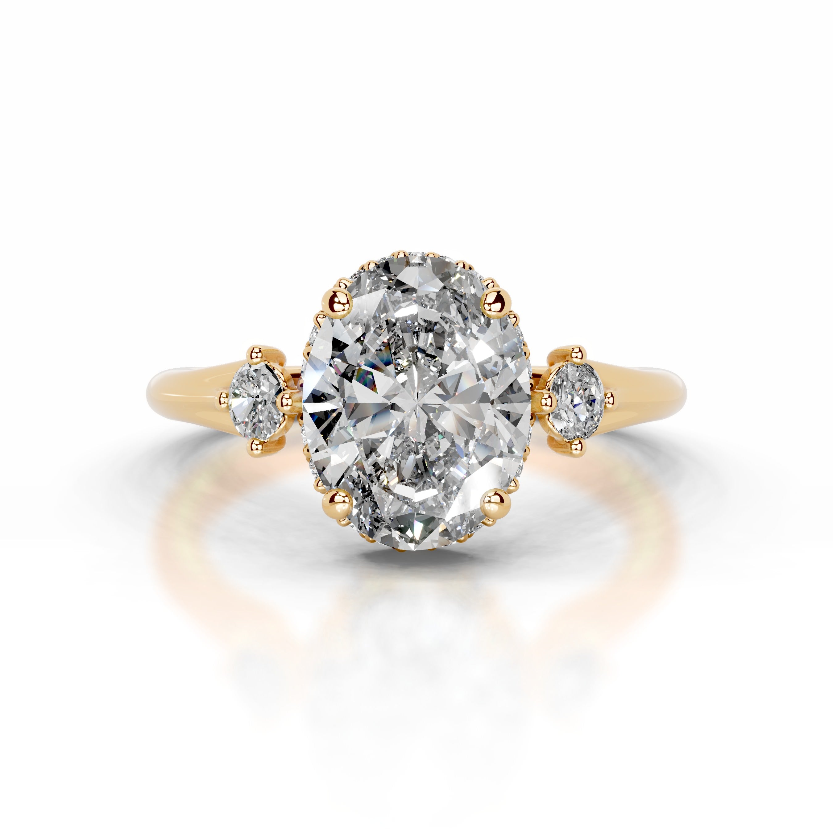 Antonia Diamond Engagement Ring - 18K Yellow Gold