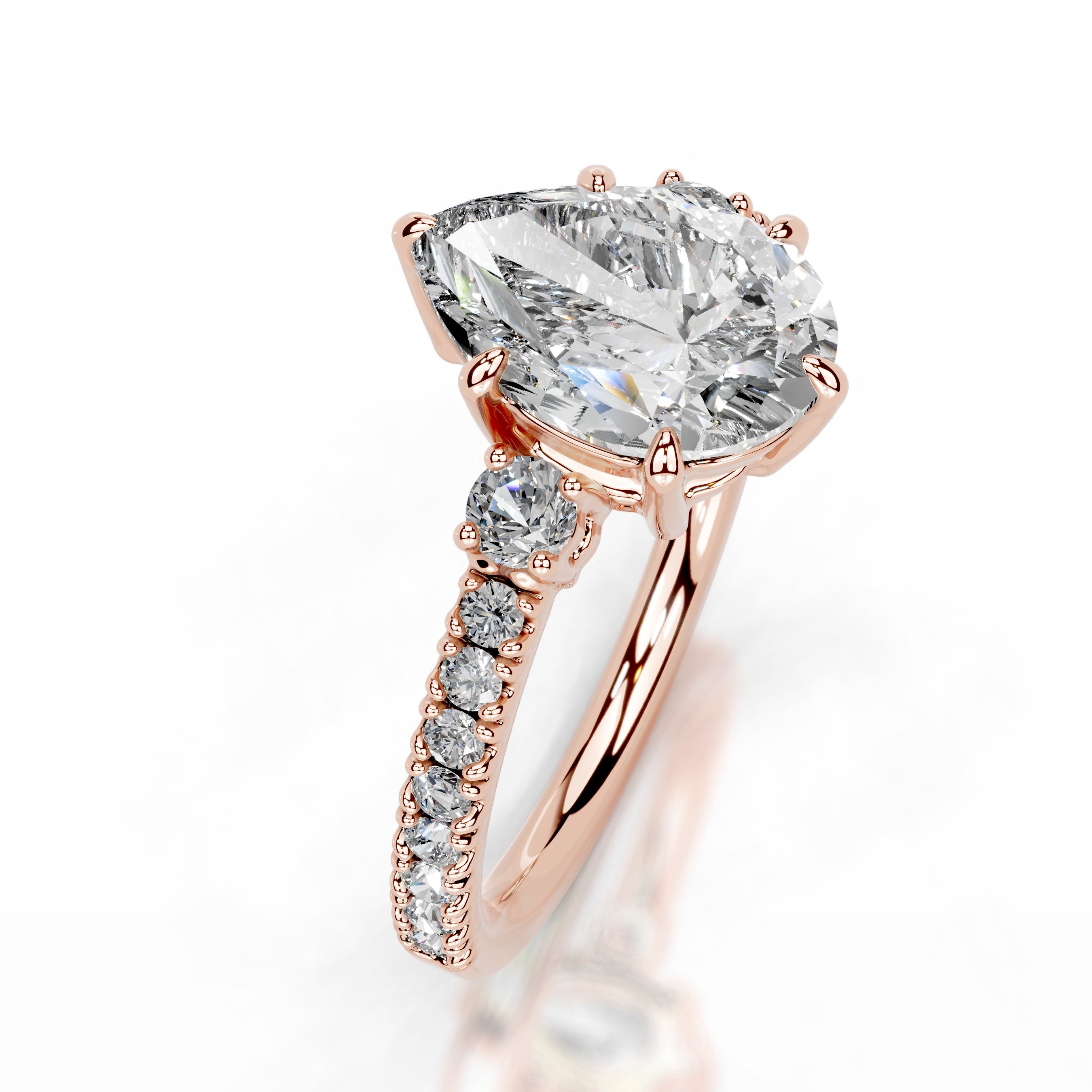 Leandra Diamond Engagement Ring - 14K Rose Gold