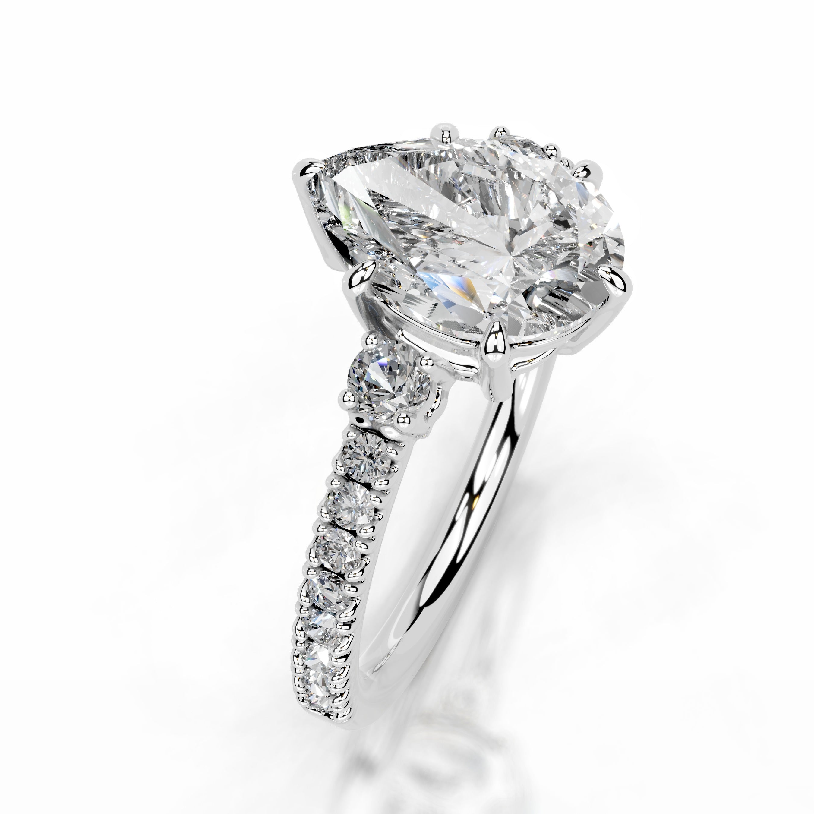 Leandra Diamond Engagement Ring - 14 White Gold