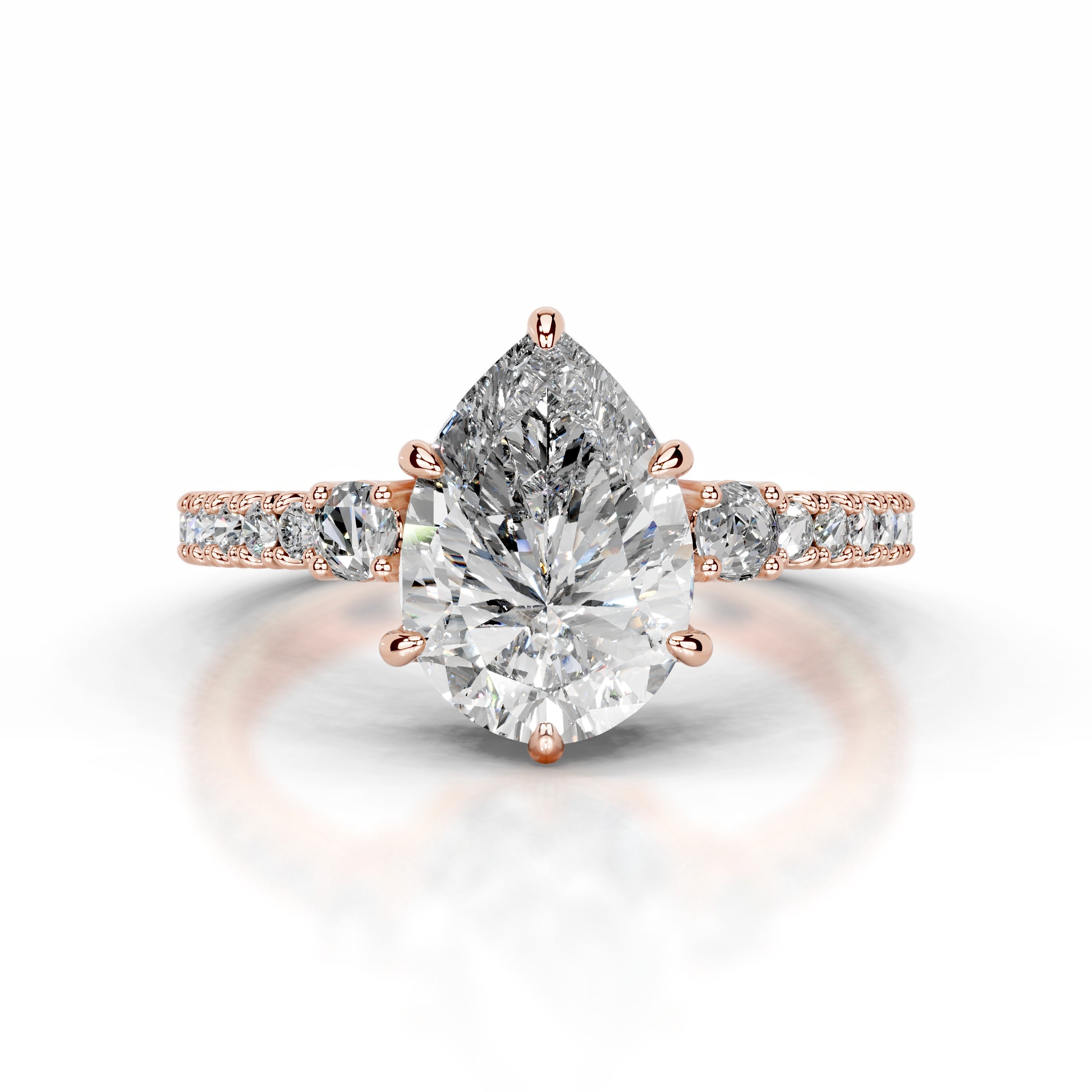 Leandra Diamond Engagement Ring - 14K Rose Gold