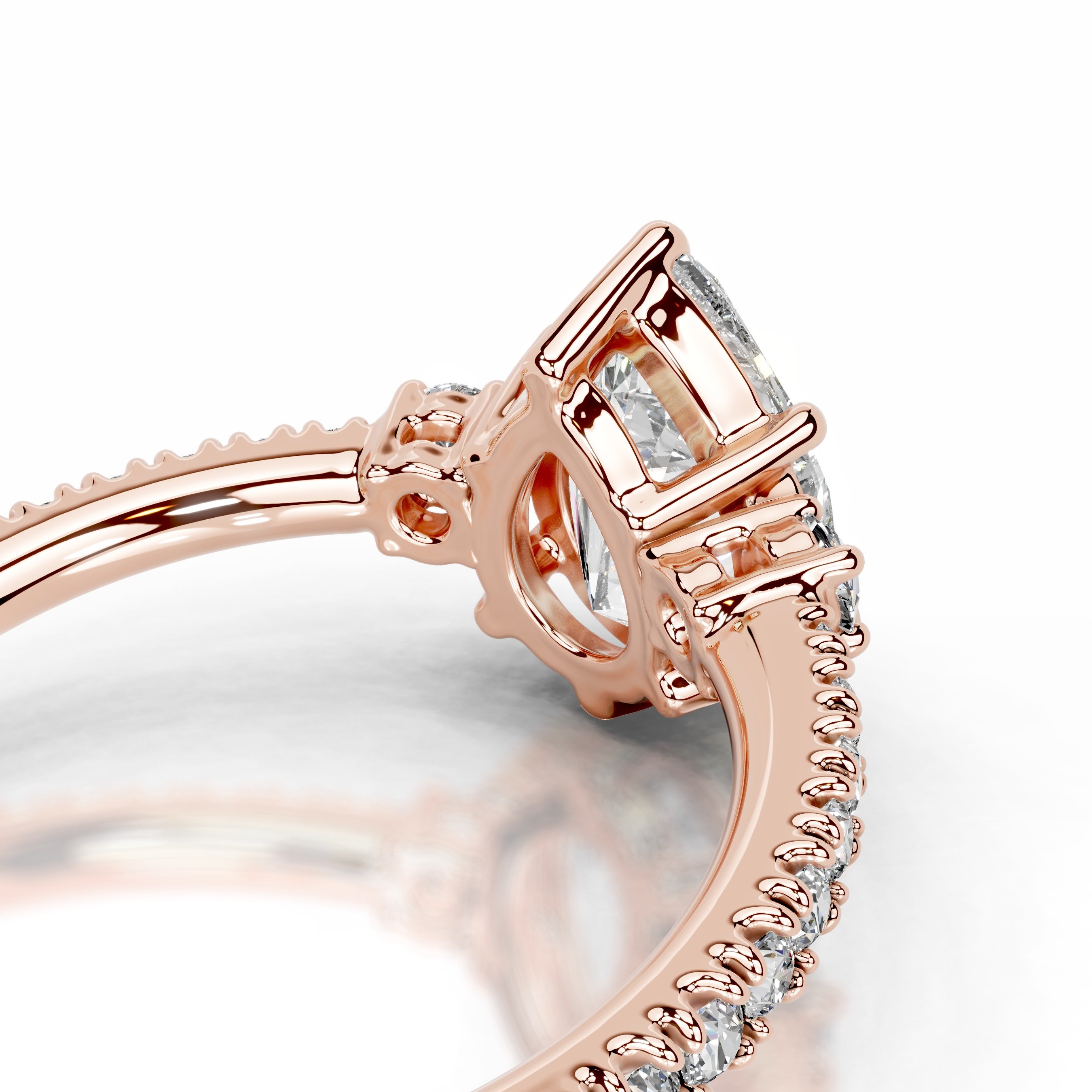 Leandra Diamond Engagement Ring - 14K Rose Gold