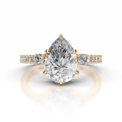Leandra Diamond Engagement Ring - 18K Yellow Gold