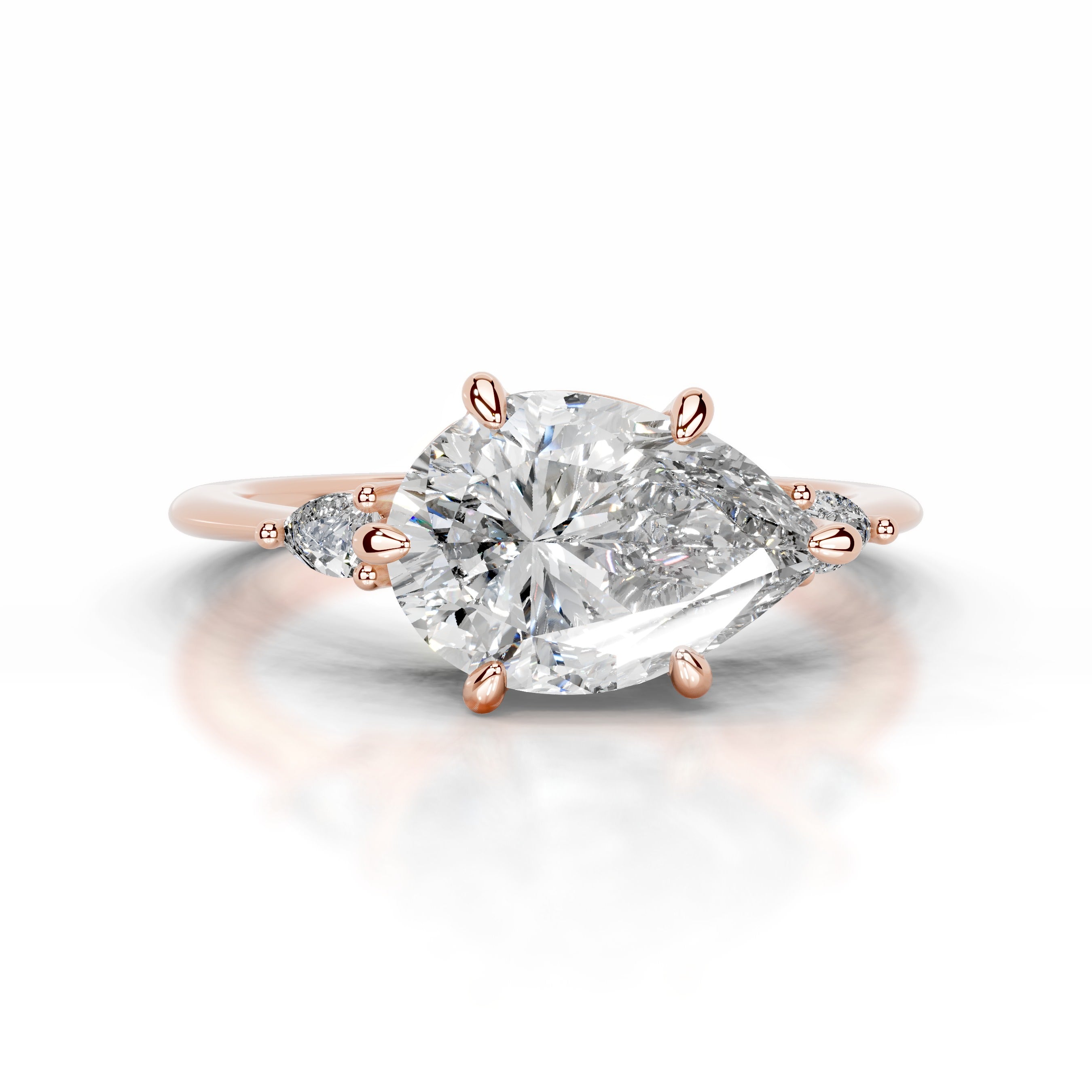 Maura Diamond Engagement Ring - 14K Rose Gold