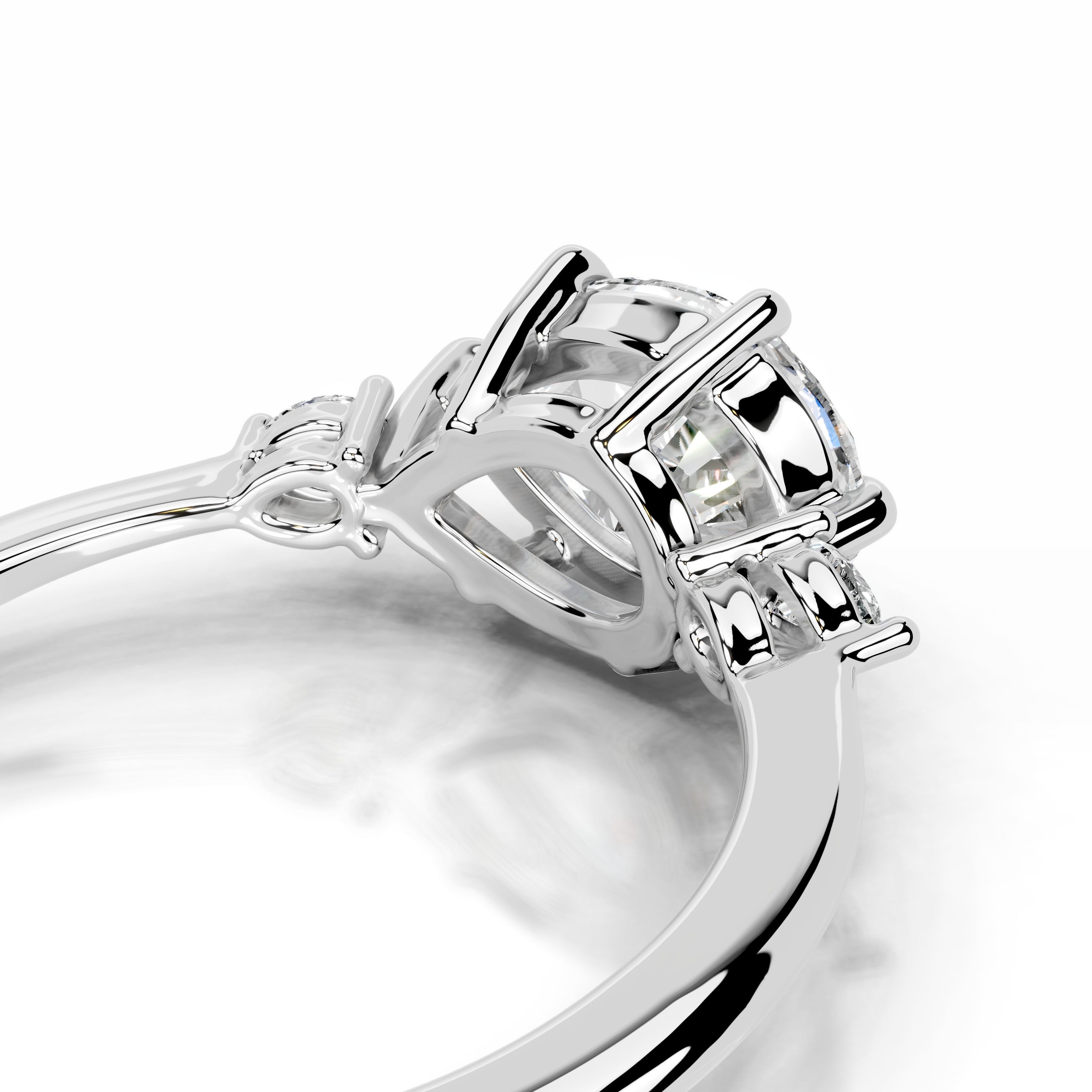 Maura Diamond Engagement Ring - 18K White Gold