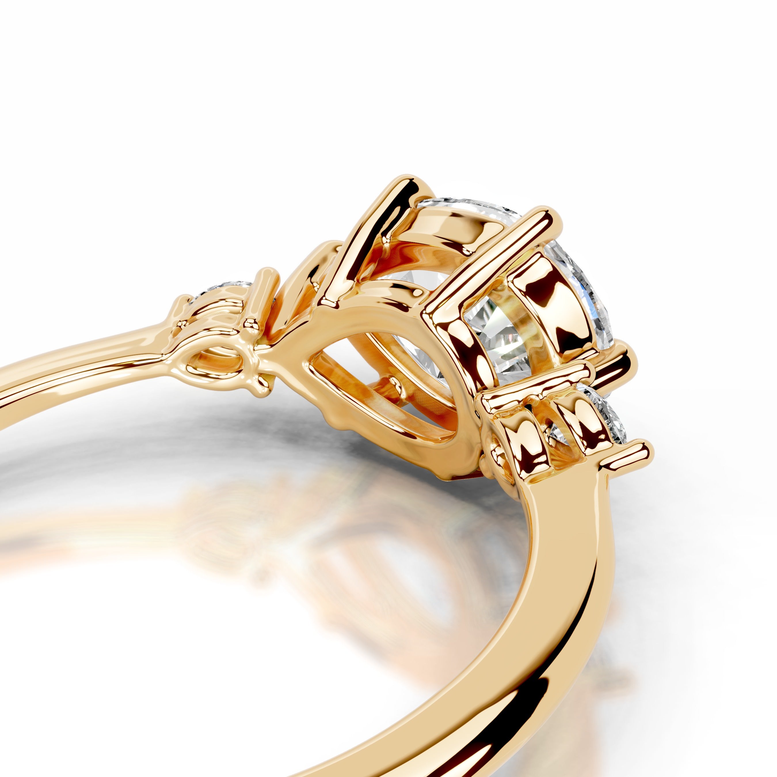 Maura Diamond Engagement Ring - 18K Yellow Gold