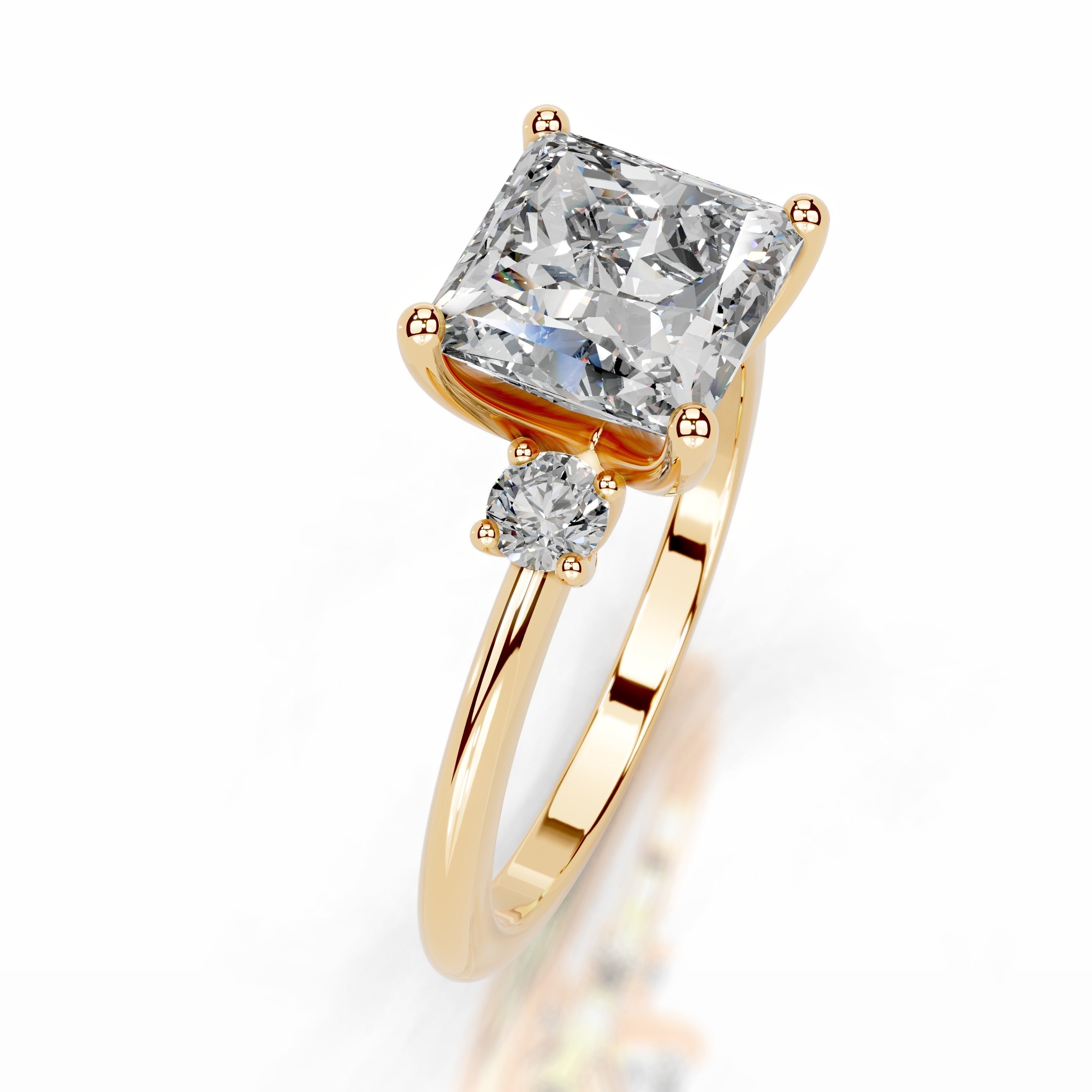 Blanca Diamond Engagement Ring - 18K Yellow Gold - Main Stone 2.07 Carat