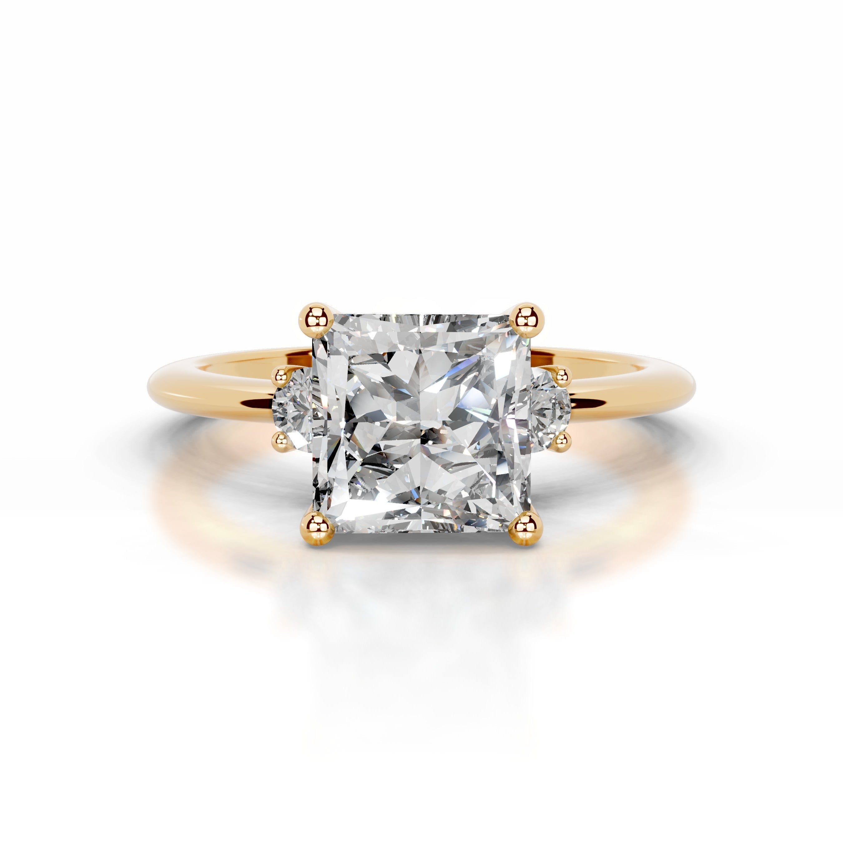 Blanca Diamond Engagement Ring - 18K Yellow Gold - Main Stone 2.07 Carat