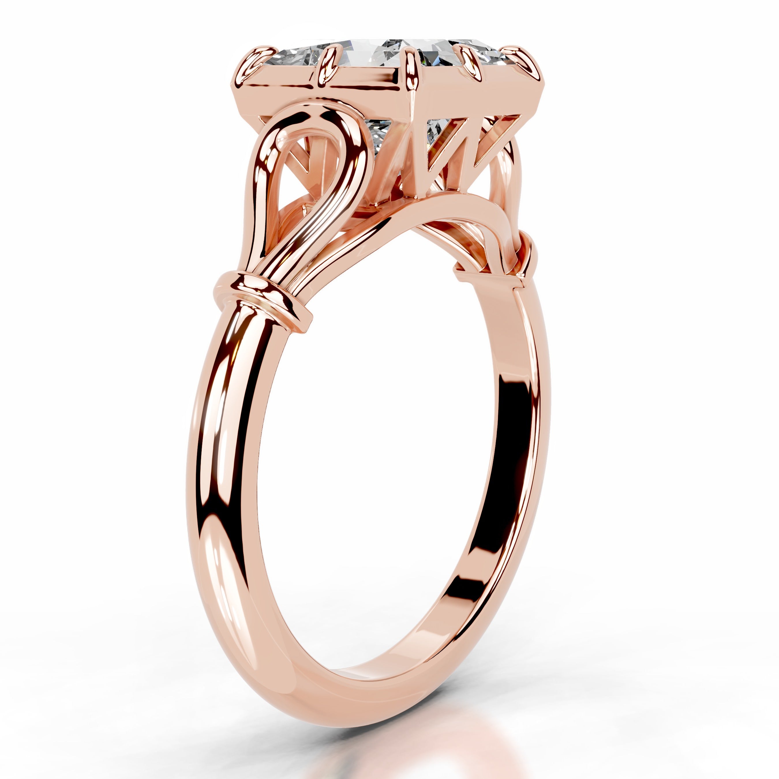 Estrella Diamond Engagement Ring - 14K Rose Gold