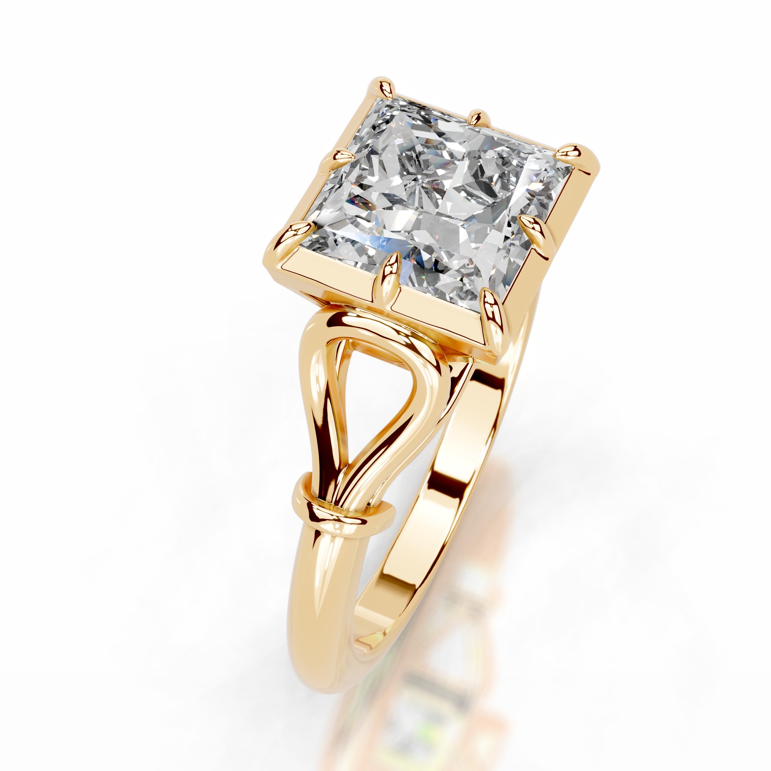 Estrella Diamond Engagement Ring - 18K Yellow Gold