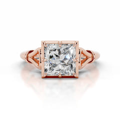 Estrella Diamond Engagement Ring - 14K Rose Gold