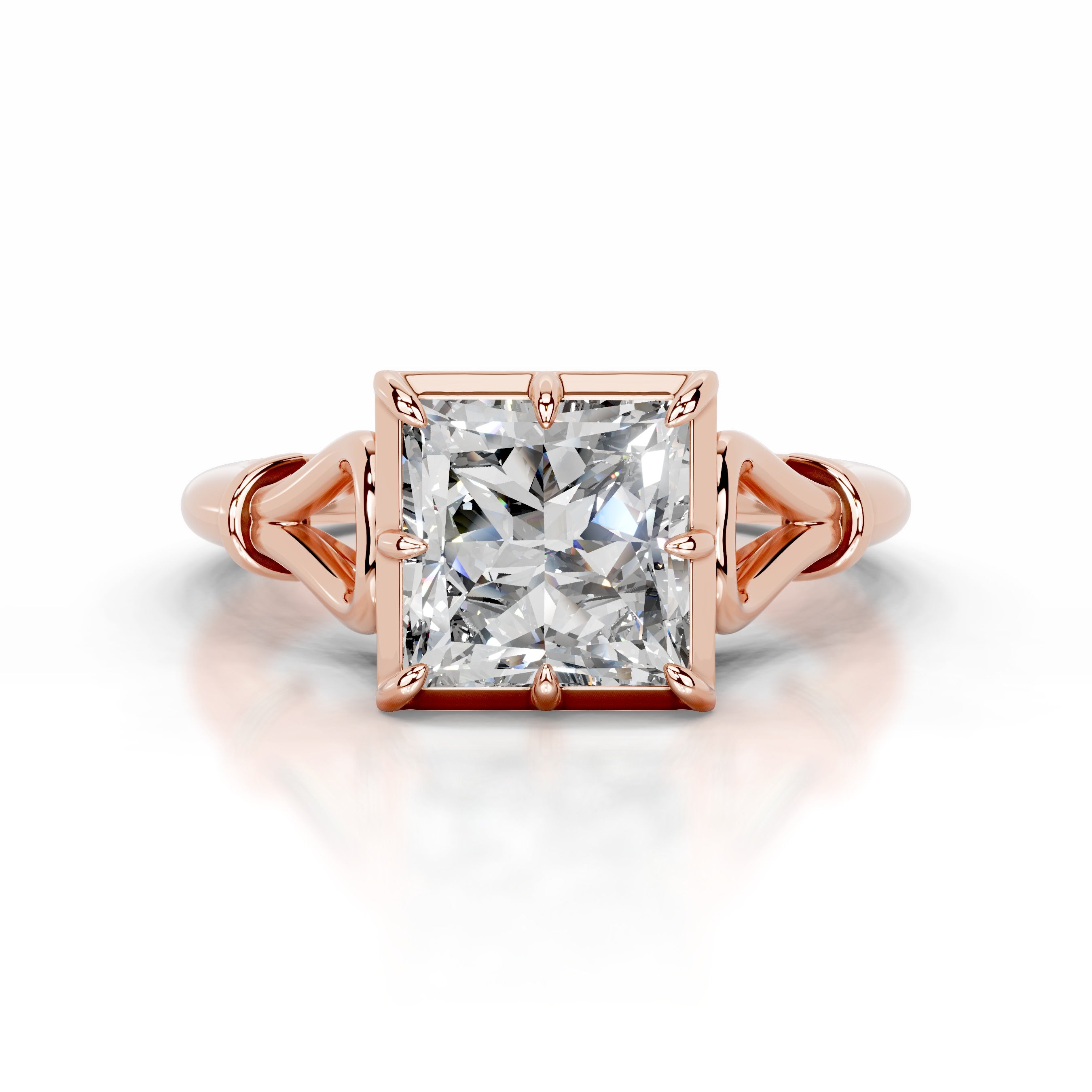 Estrella Diamond Engagement Ring - 14K Rose Gold