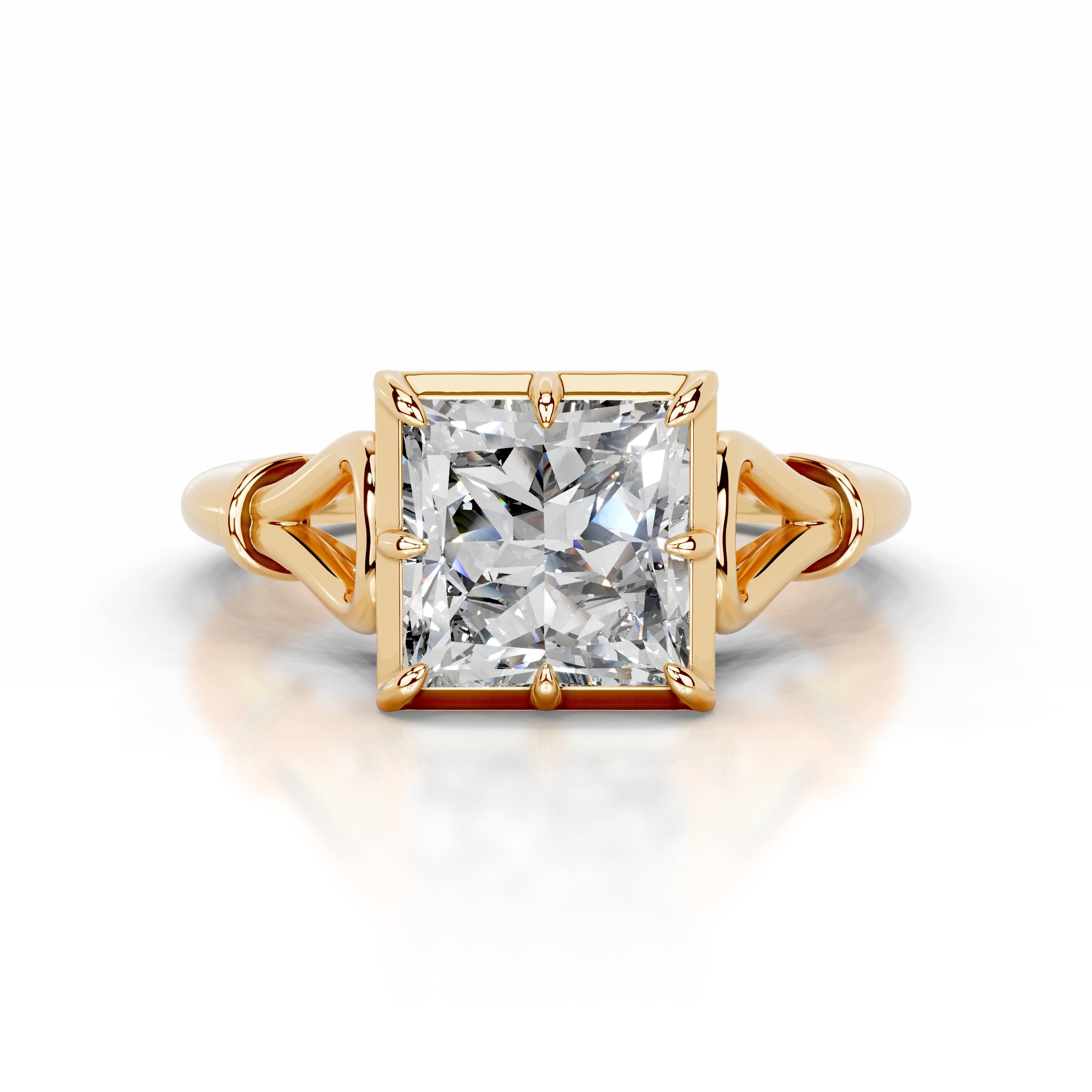 Estrella Diamond Engagement Ring - 18K Yellow Gold