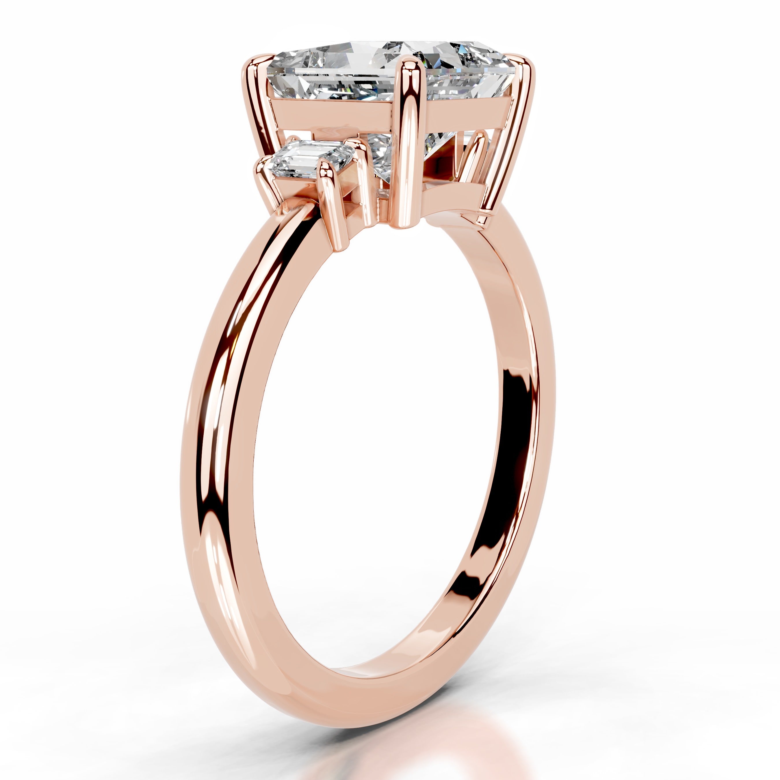 Luz Diamond Engagement Ring - 14K Rose Gold