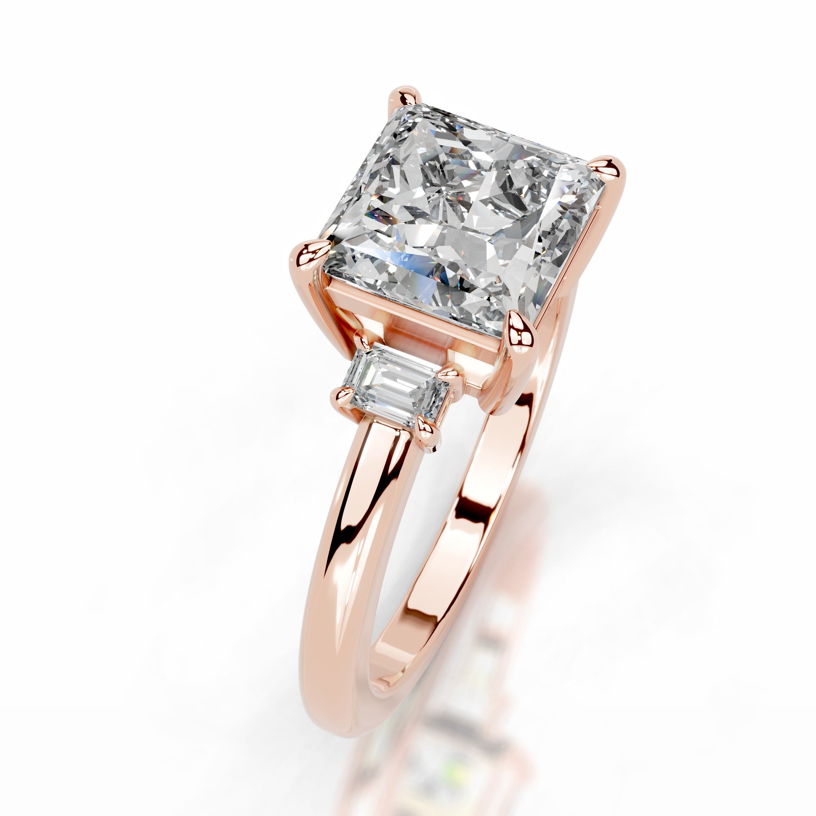 Luz Diamond Engagement Ring - 14K Rose Gold