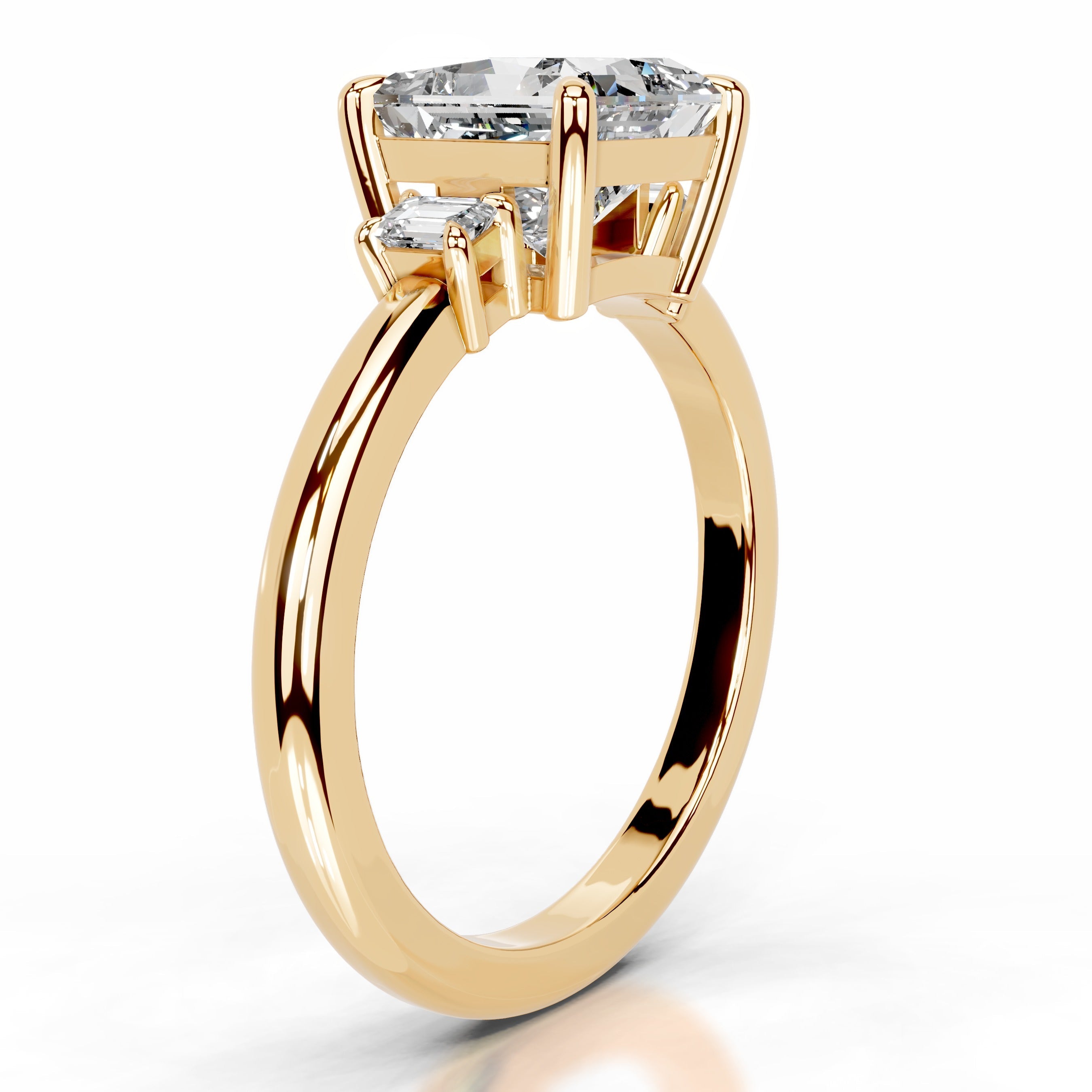 Luz Diamond Engagement Ring - 18K Yellow Gold - Main Stone 2.07 Carat
