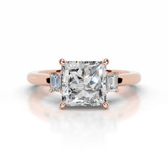 Luz Diamond Engagement Ring - 14K Rose Gold