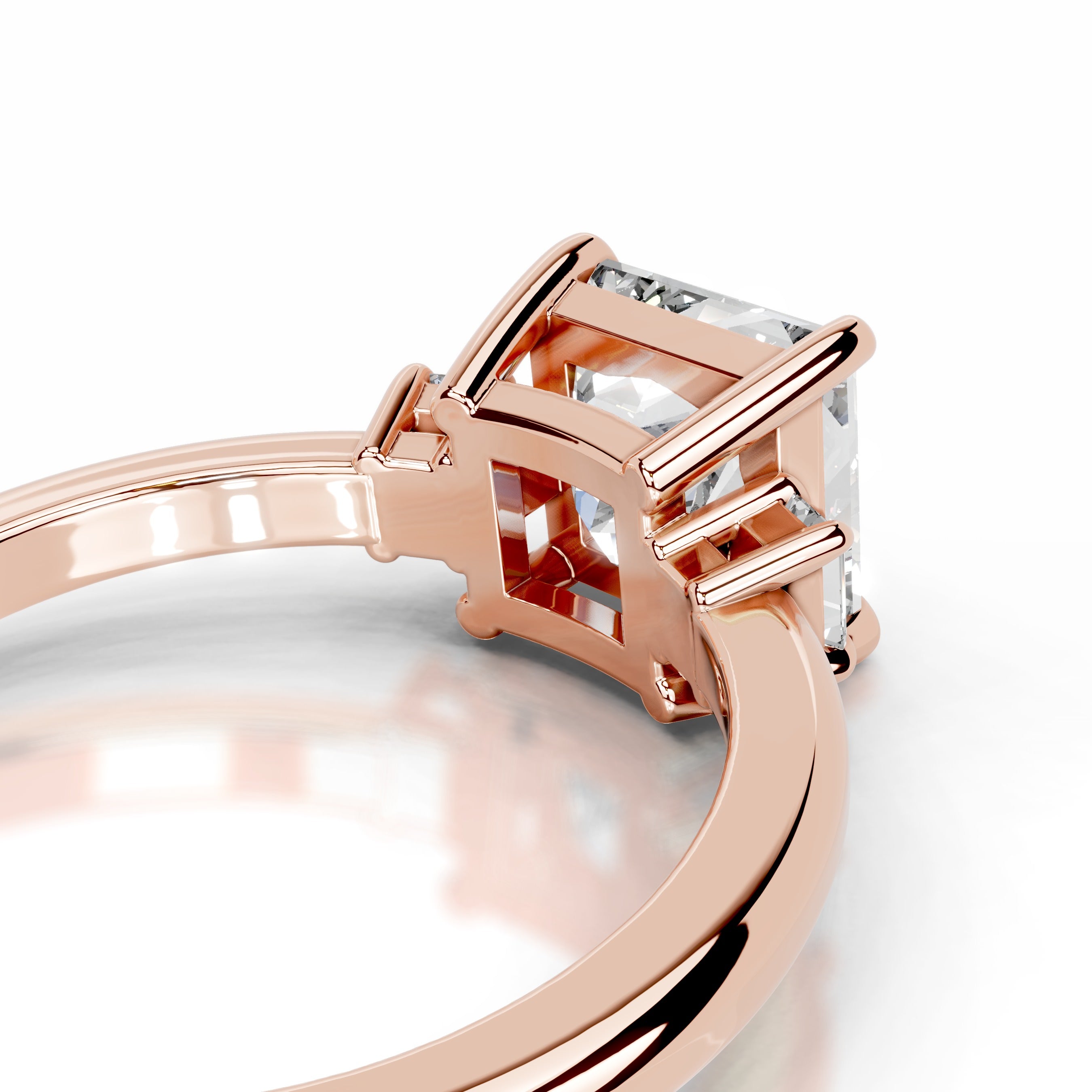 Luz Diamond Engagement Ring - 14K Rose Gold