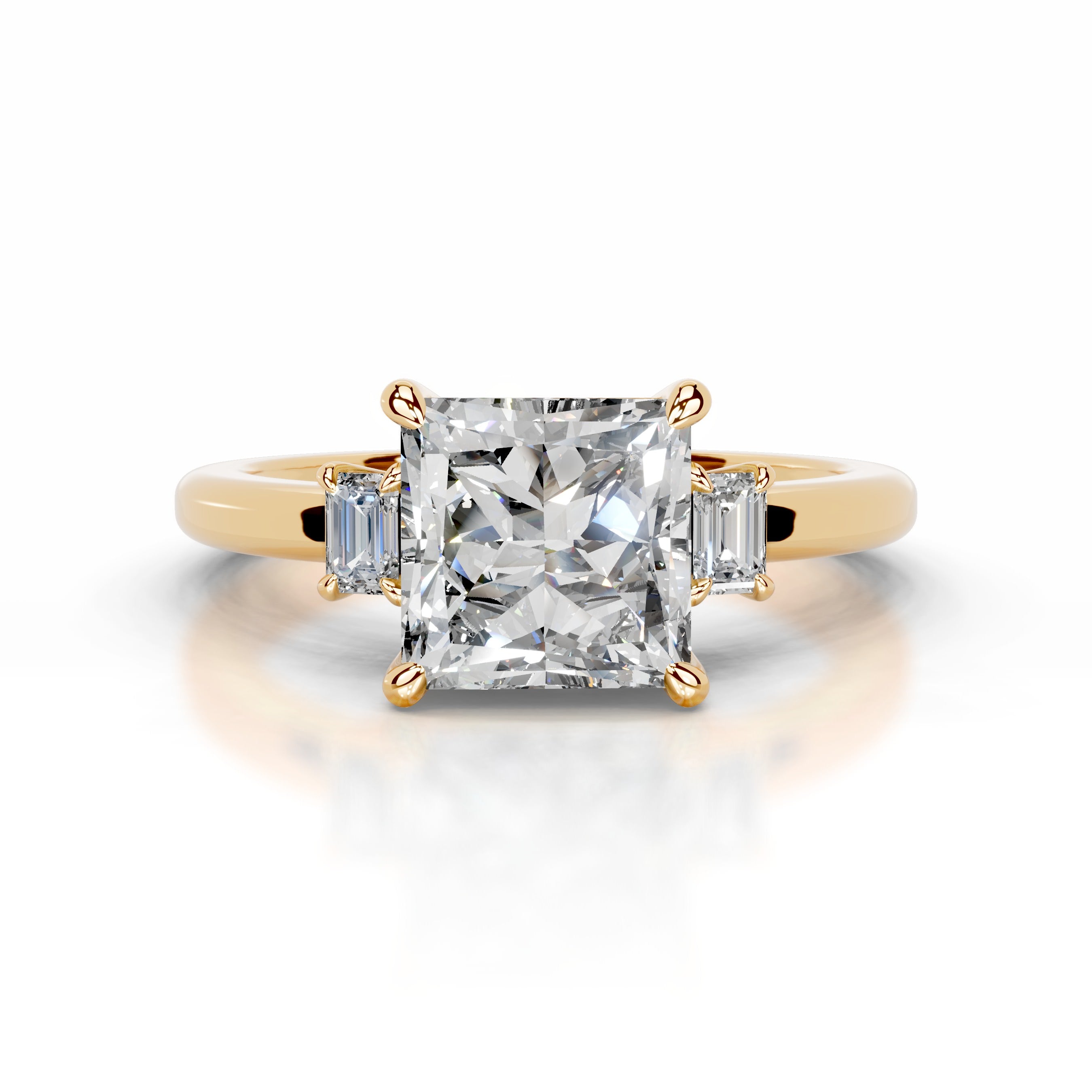 Luz Diamond Engagement Ring - 18K Yellow Gold