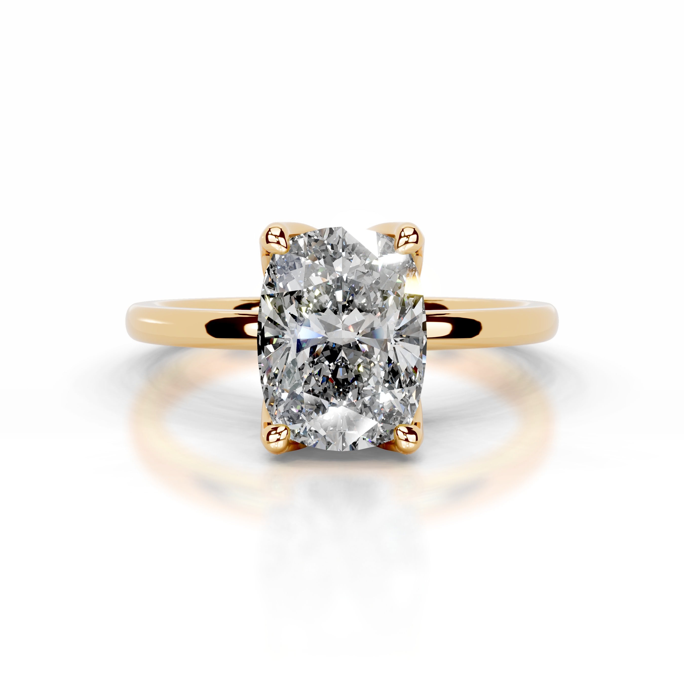 Phoenix Diamond Engagement Ring - 18K Yellow Gold