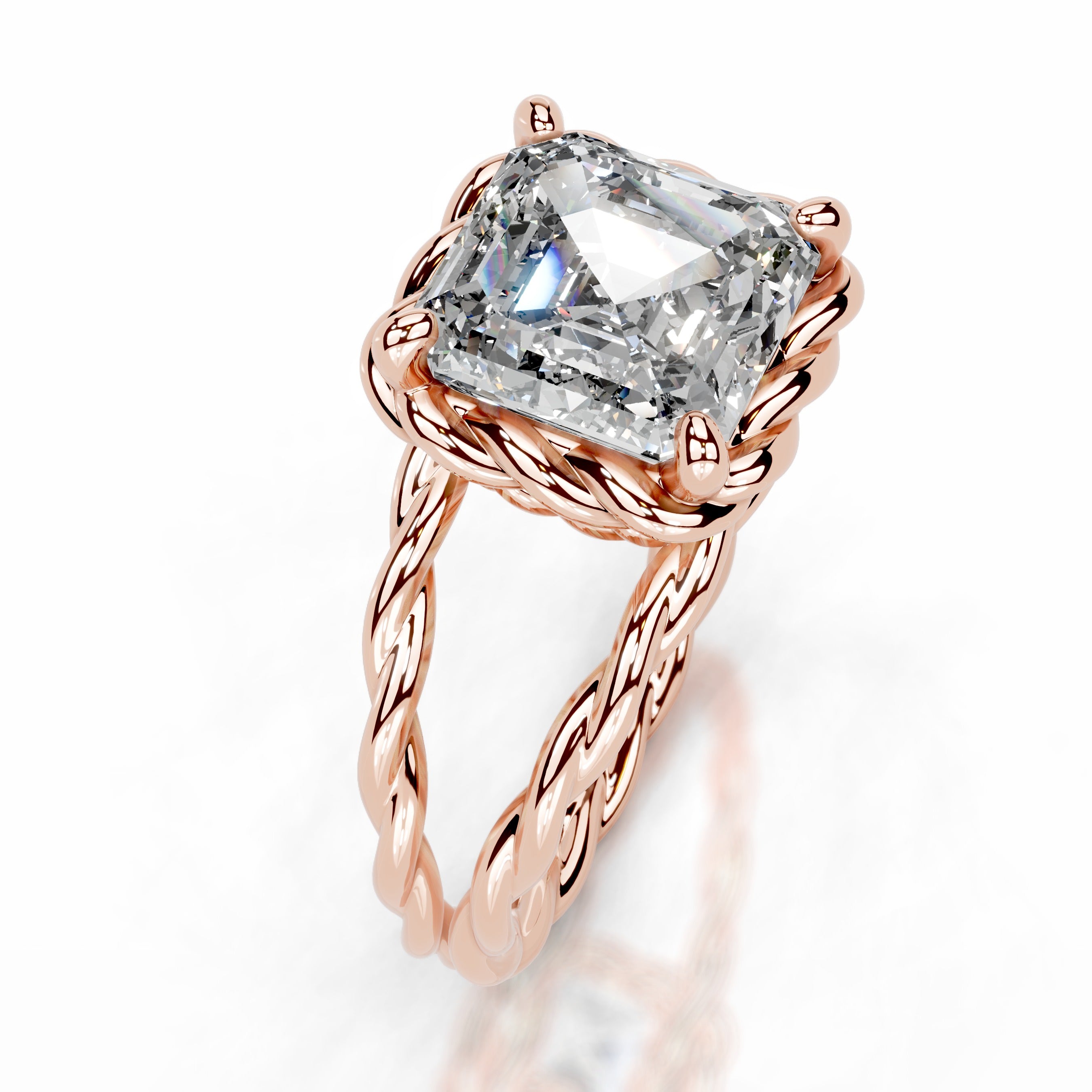 Yul Diamond Engagement Ring - 14K Rose Gold