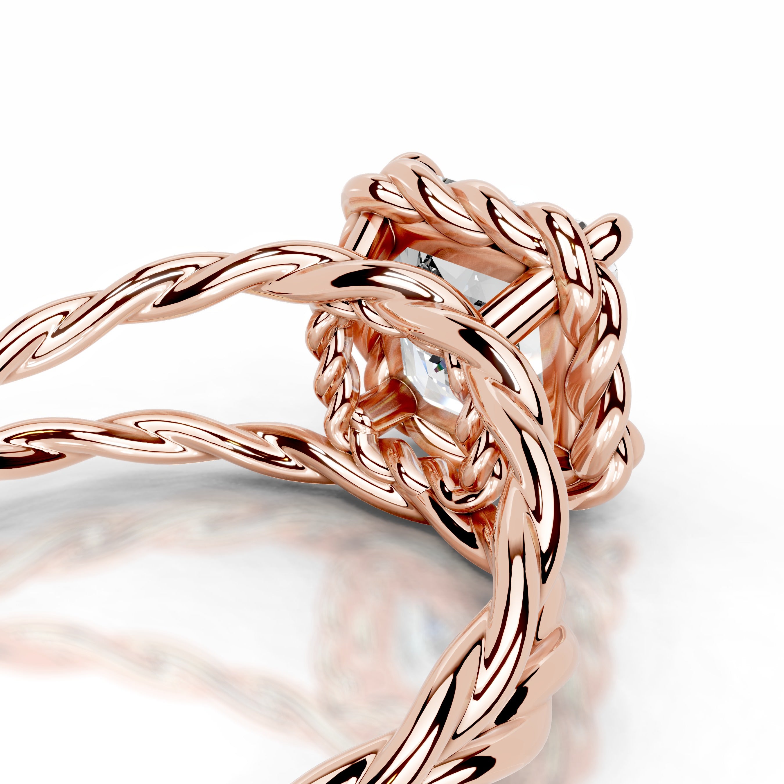 Yul Diamond Engagement Ring - 14K Rose Gold