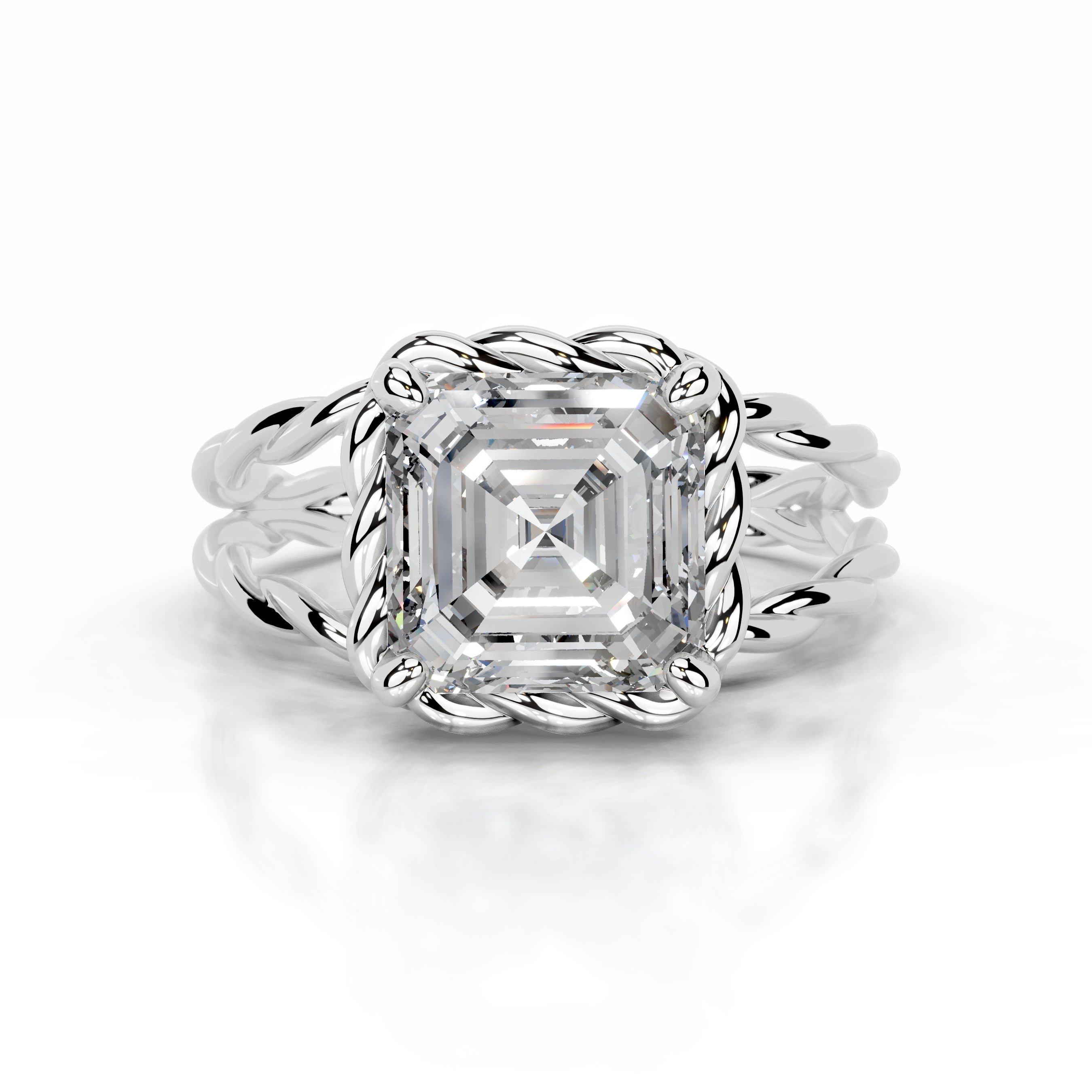 Yul Diamond Engagement Ring - 14K White Gold