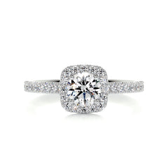 Claudia Diamond Engagement Ring - 18K White Gold