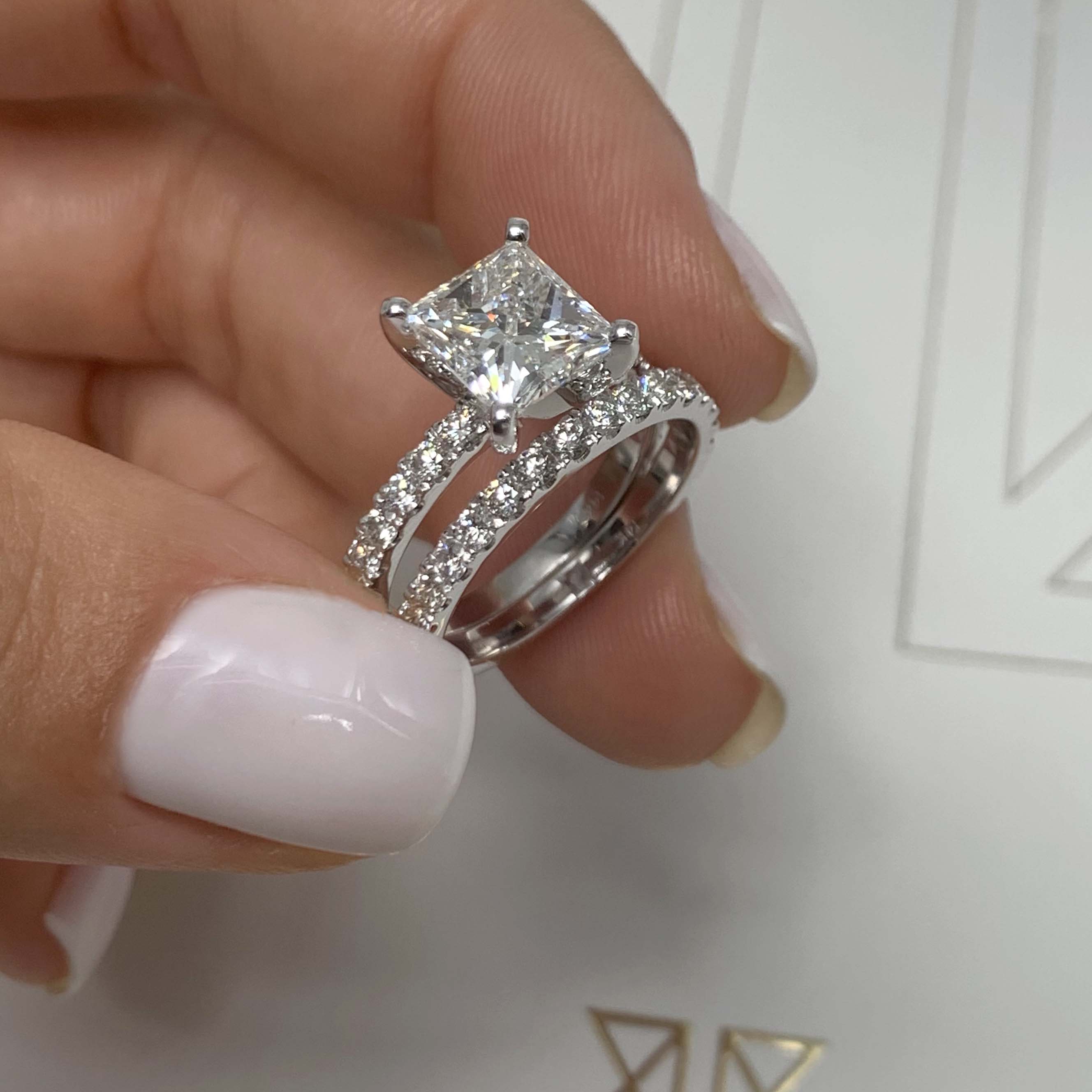 Blair Lab Grown Diamond Bridal Set   (3.00 Carat) -14K White Gold