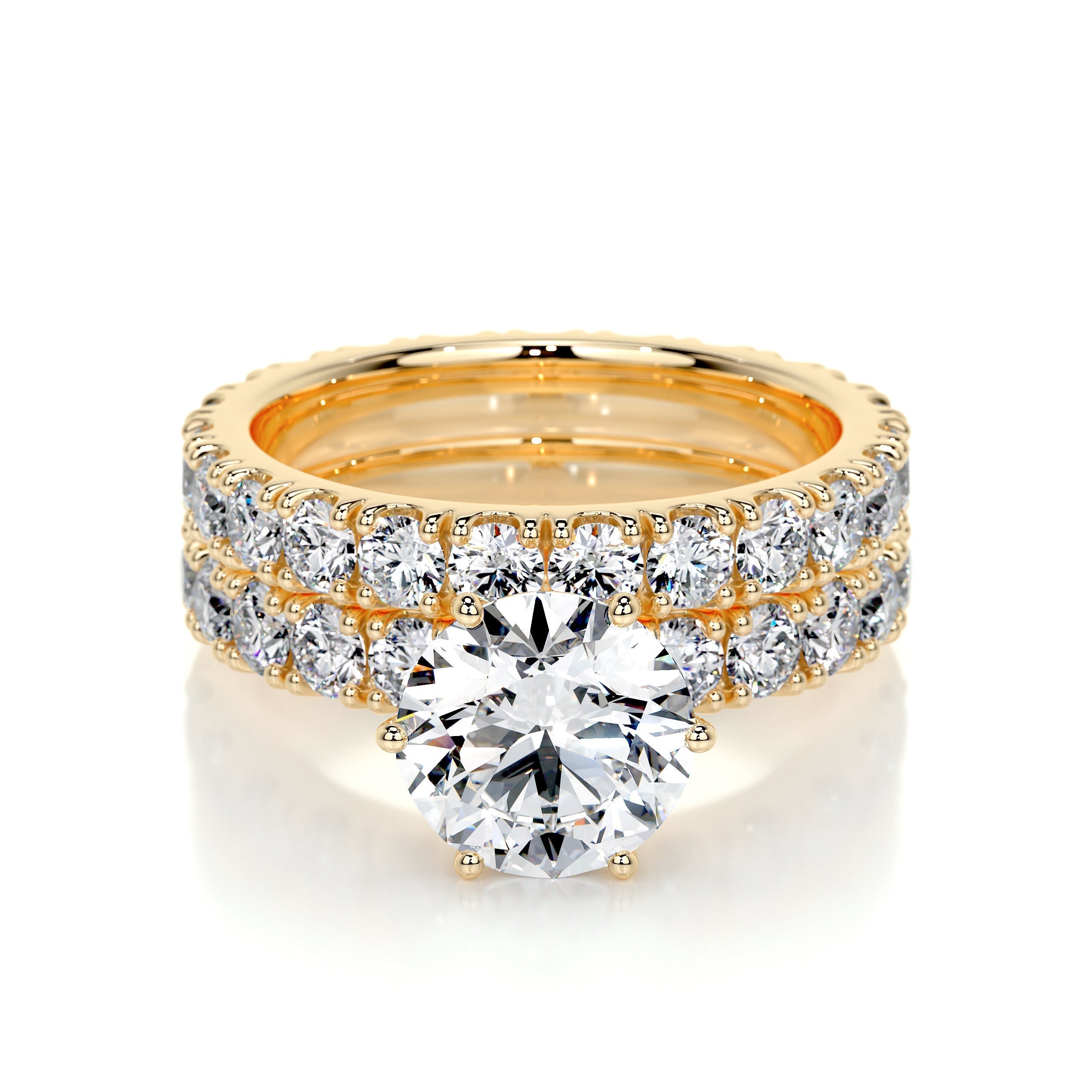 Destiny Lab Grown Diamond Bridal Set   (7.5 Carat) -18K Yellow Gold