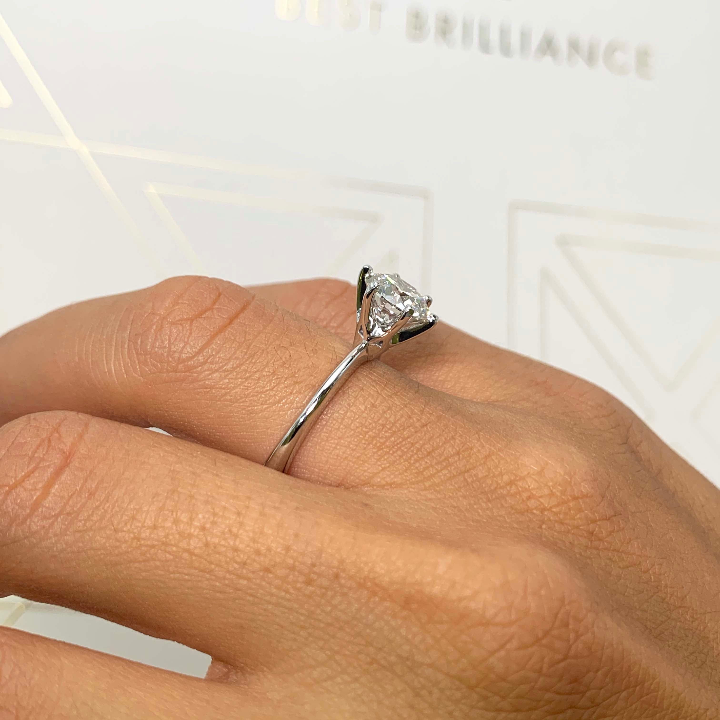 Samantha Diamond Engagement Ring -14K White Gold (RTS)