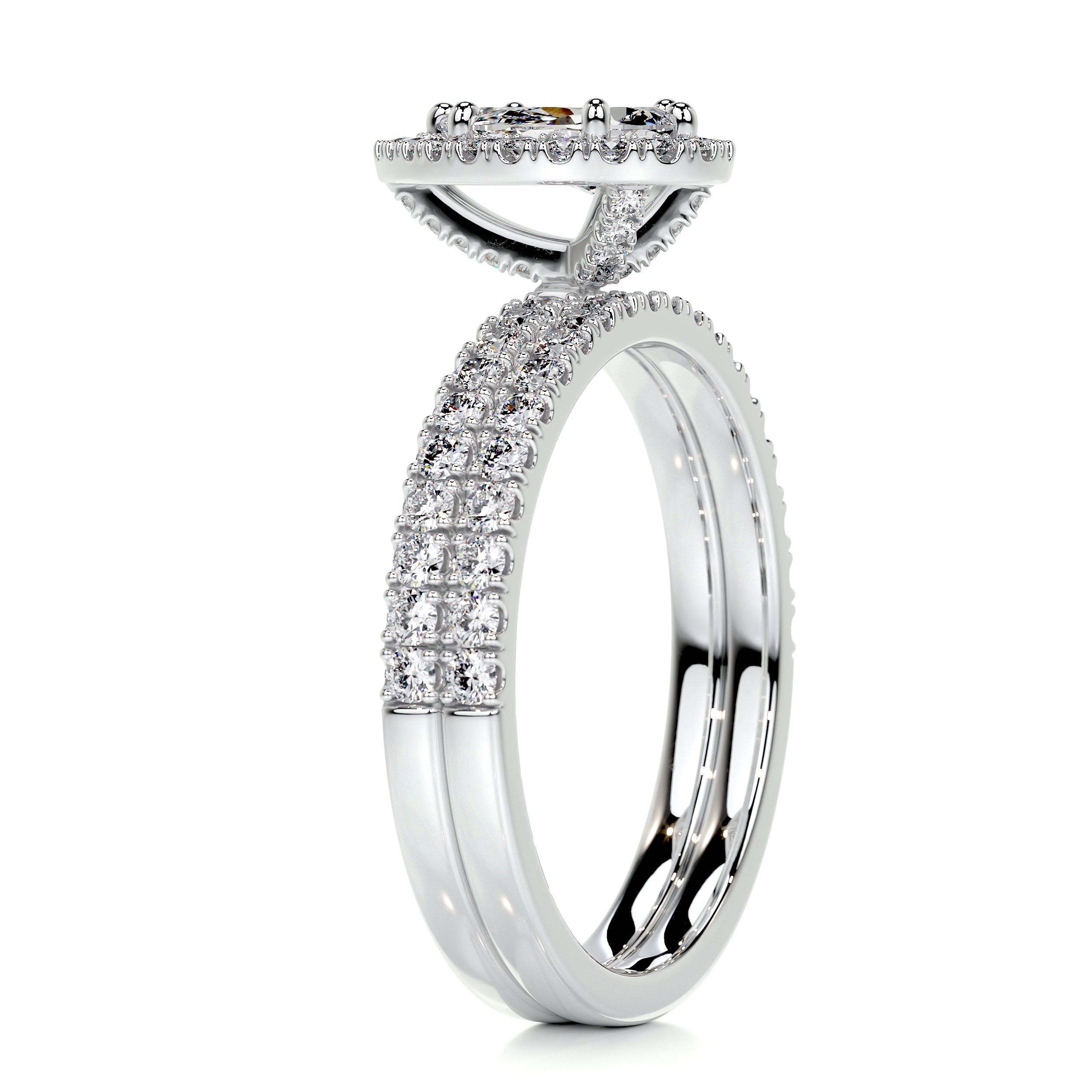 Juniper Diamond Bridal Set -14K White Gold (RTS)