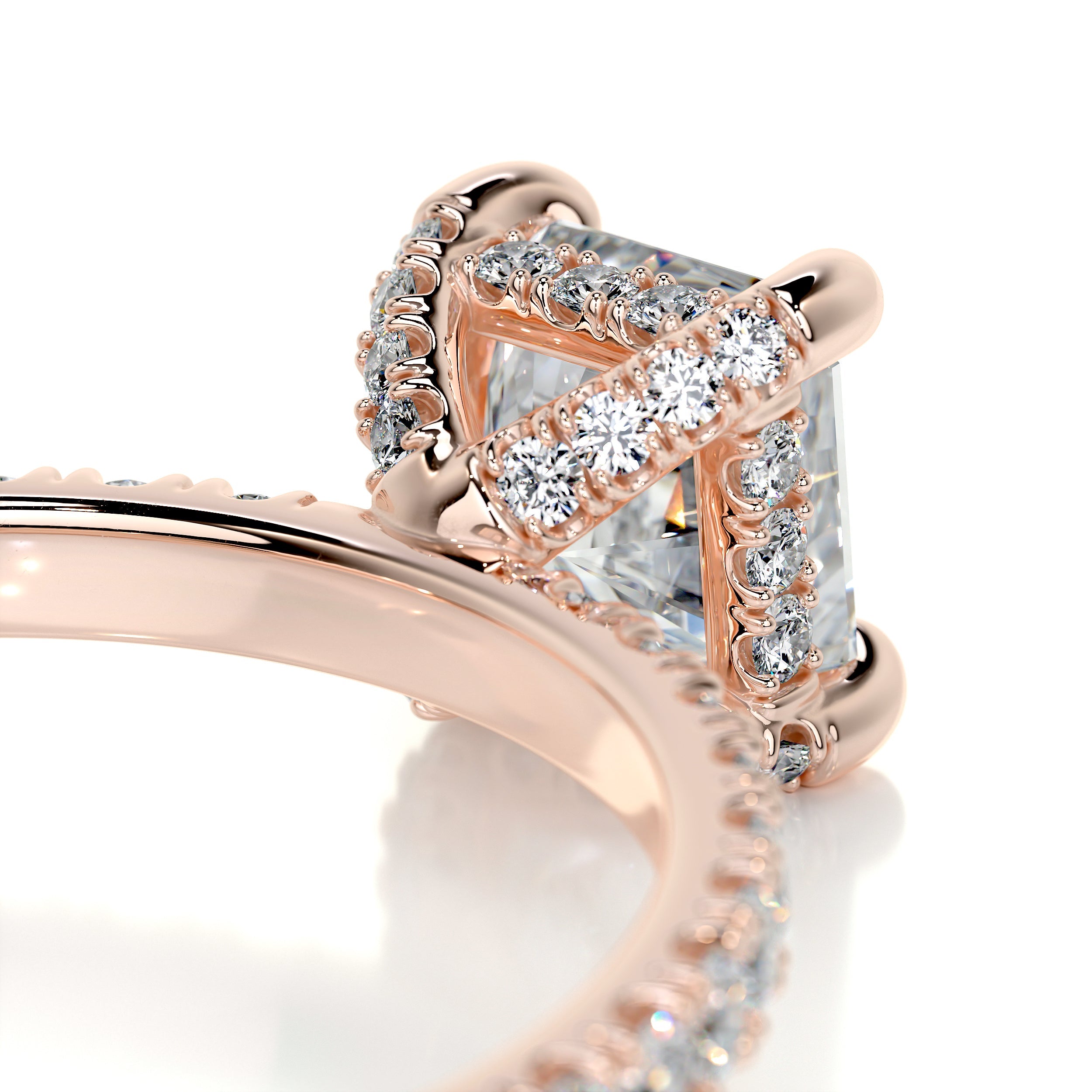 Deborah Moissanite & Diamonds Ring -14K Rose Gold