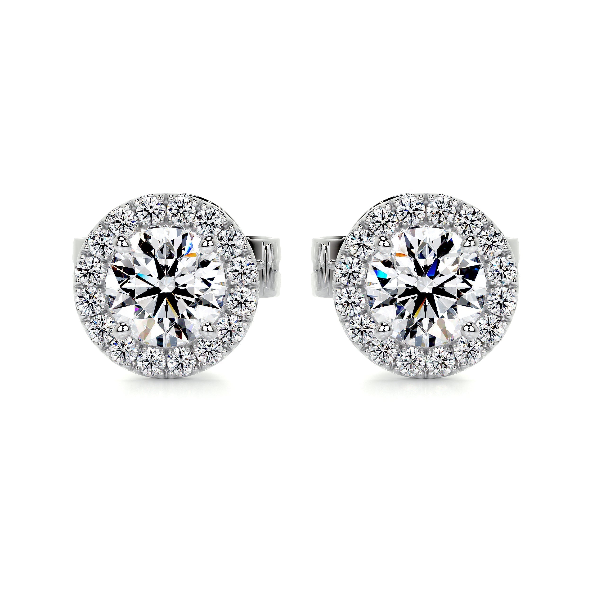 Petit Courtney Lab Grown Diamond Earrings -18K White Gold