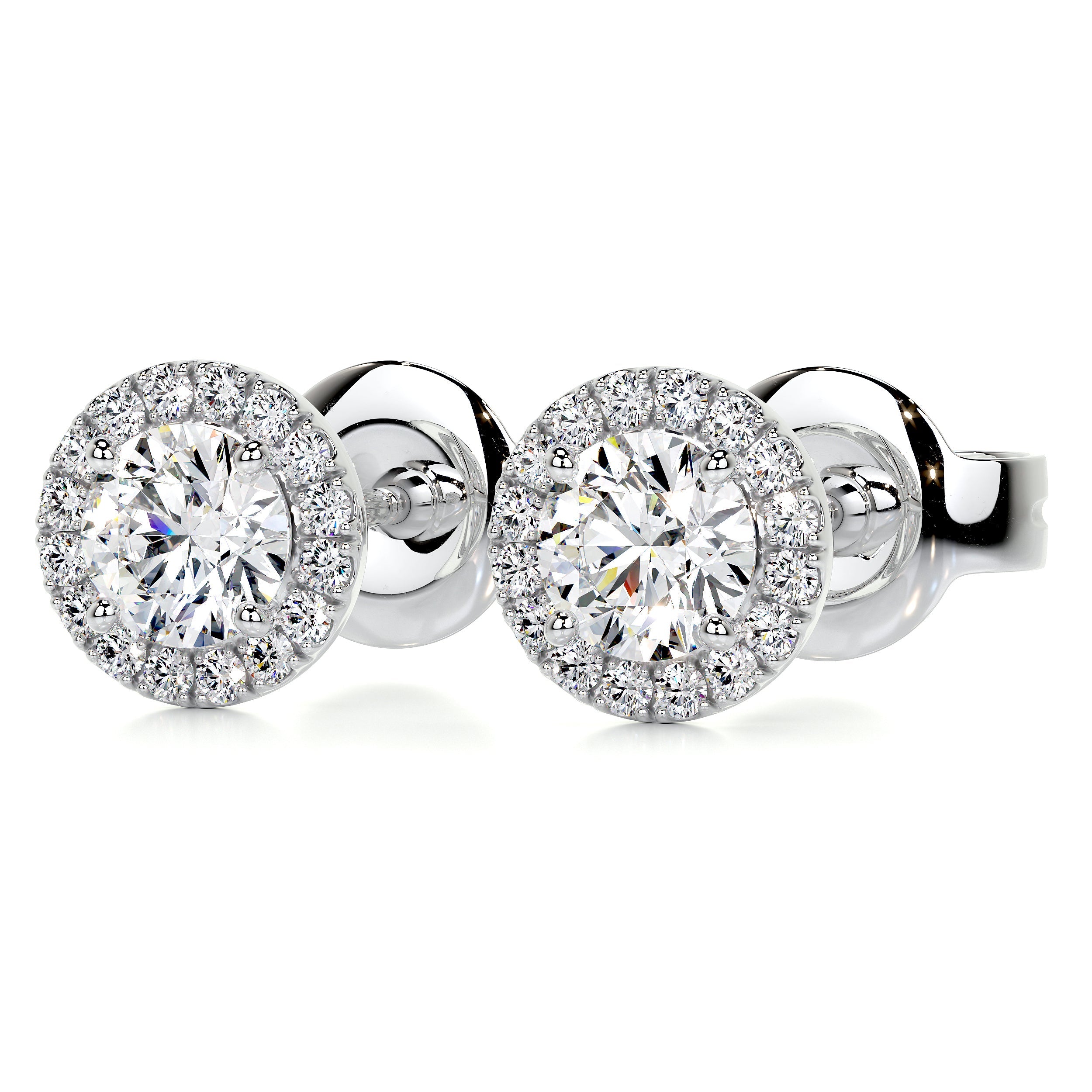 Petit Courtney Lab Grown Diamond Earrings -18K White Gold