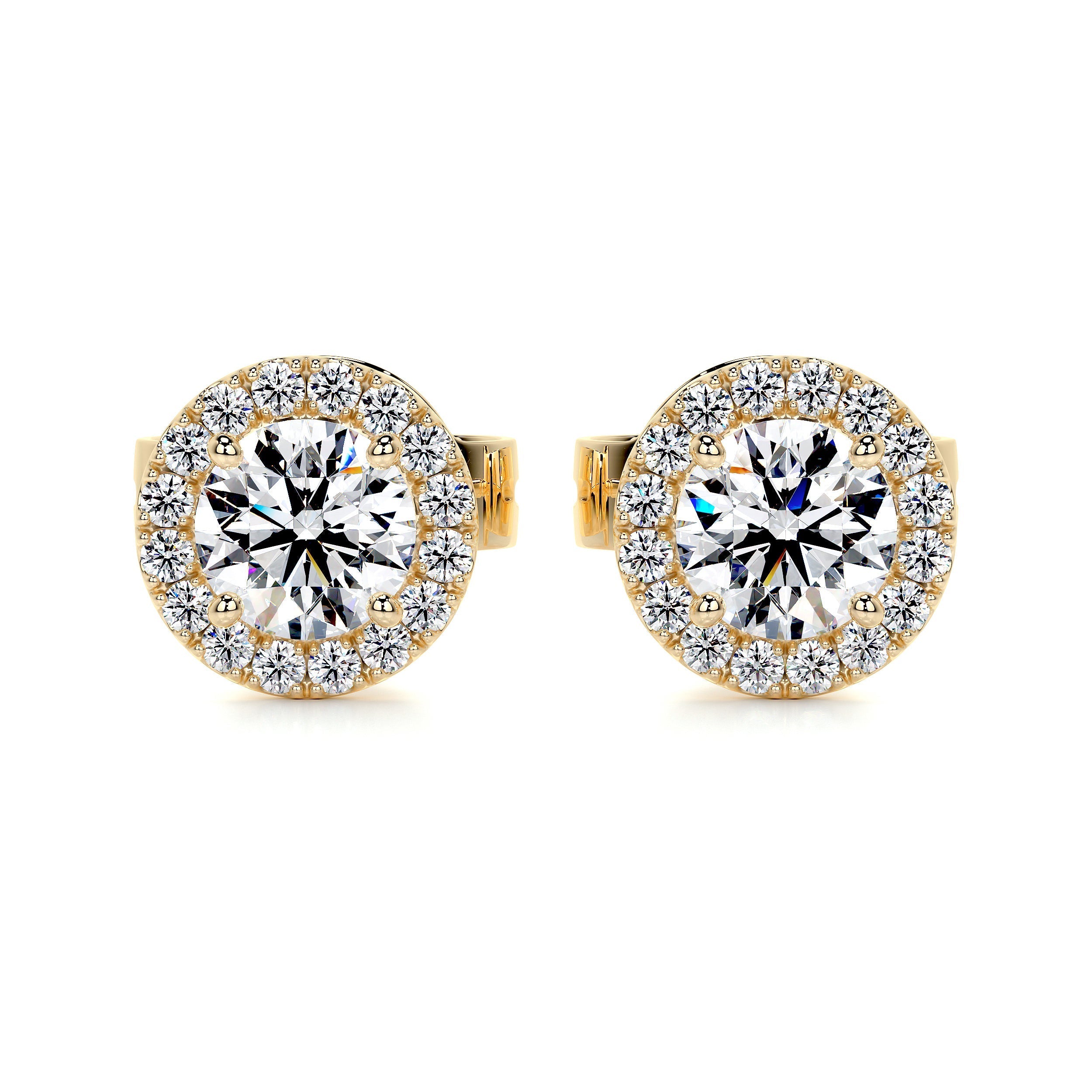 Petit Courtney Lab Grown Diamond Earrings -18K Yellow Gold